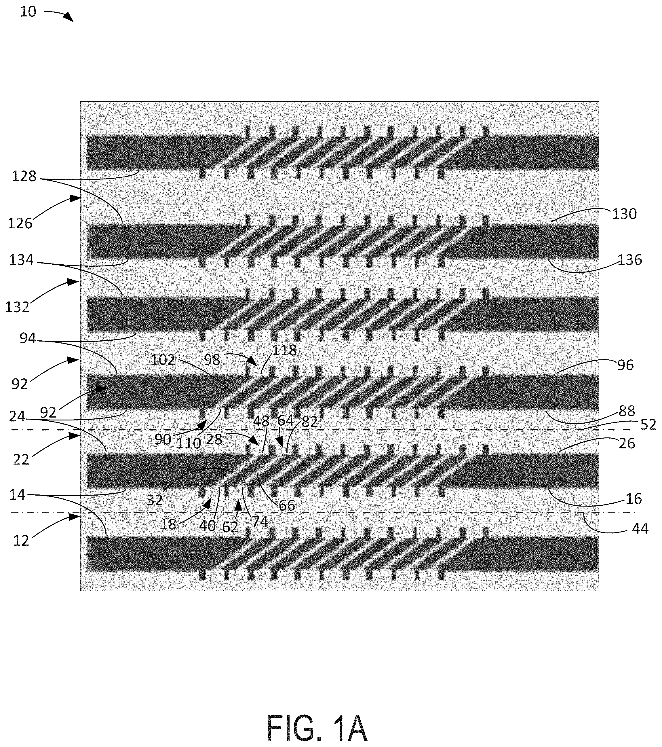 Patent US11779922 Figure 1 – System and method for en masse patterning of molecule structures