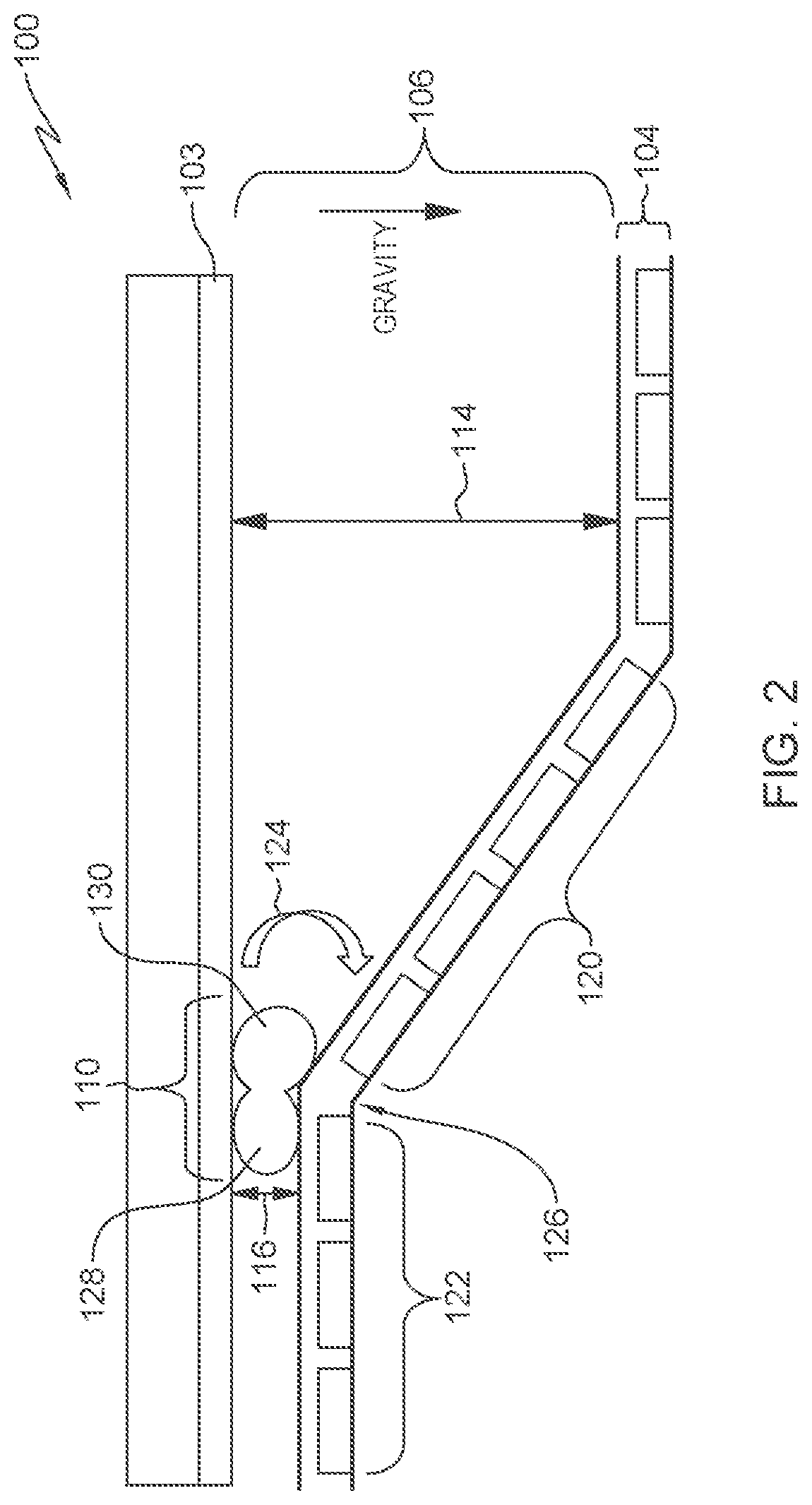 Patent US11779926 Figure 2 – Digital fluidic cartridge with inlet gap height larger than outlet gap height