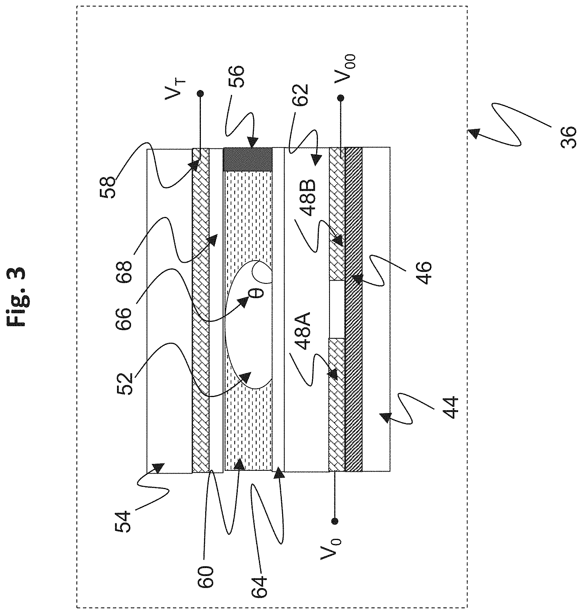 Patent US11779928 Figure 3 – Use of multiple filler fluids in an EWOD device via the use of an electrowetting gate