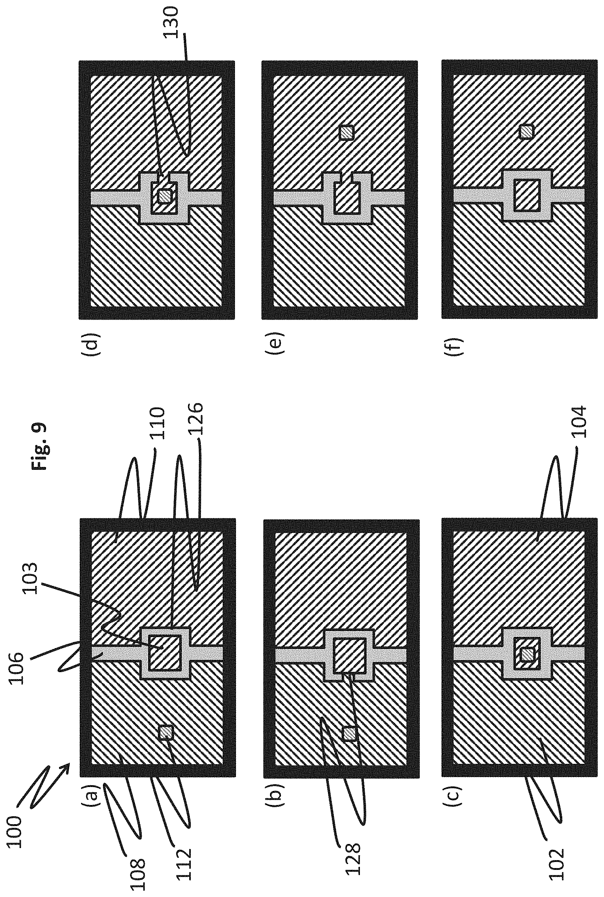 Patent US11779928 Figure 10 – Use of multiple filler fluids in an EWOD device via the use of an electrowetting gate