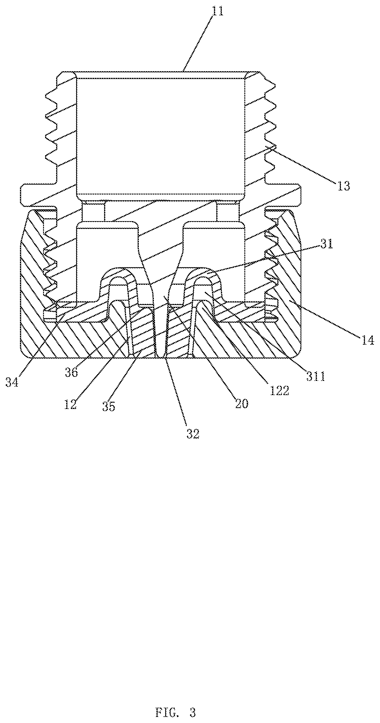 Patent US11779939 Figure 3 – Self-cleaning device and a water outlet device
