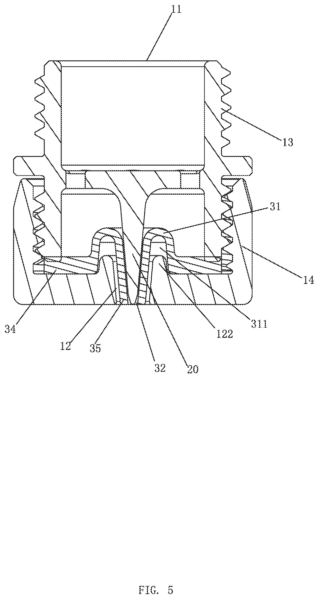 Patent US11779939 Figure 5 – Self-cleaning device and a water outlet device