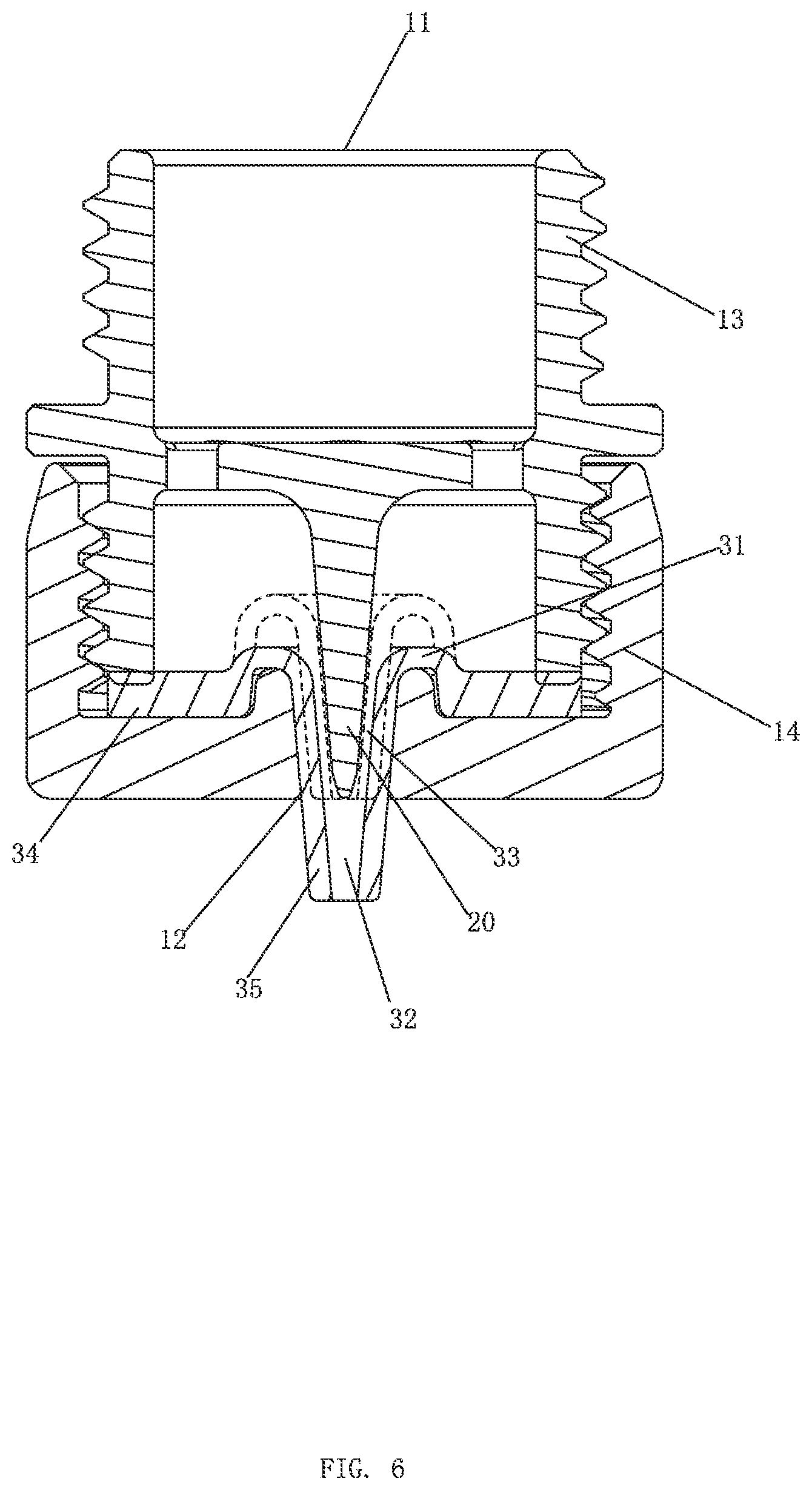 Patent US11779939 Figure 6 – Self-cleaning device and a water outlet device