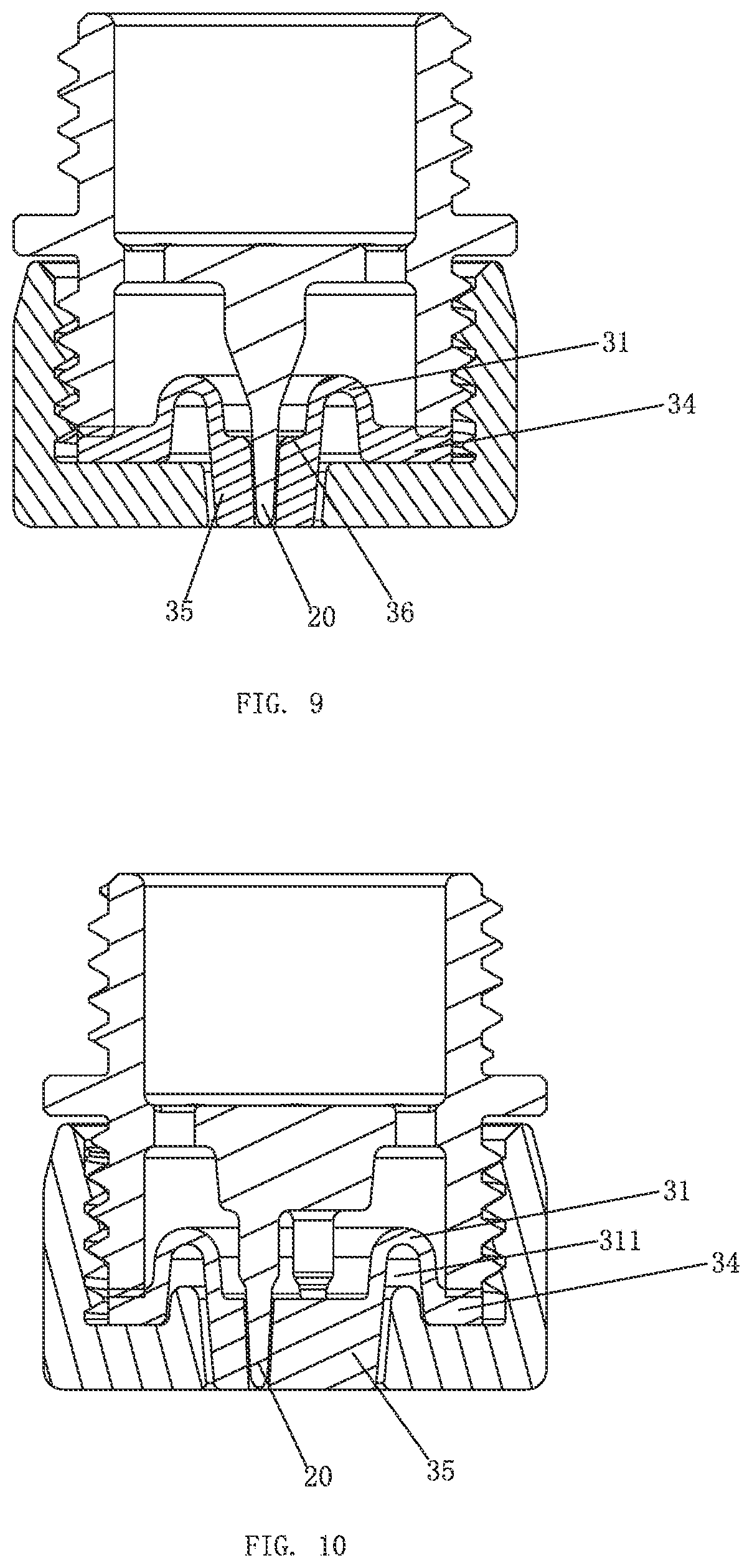 Patent US11779939 Figure 8 – Self-cleaning device and a water outlet device