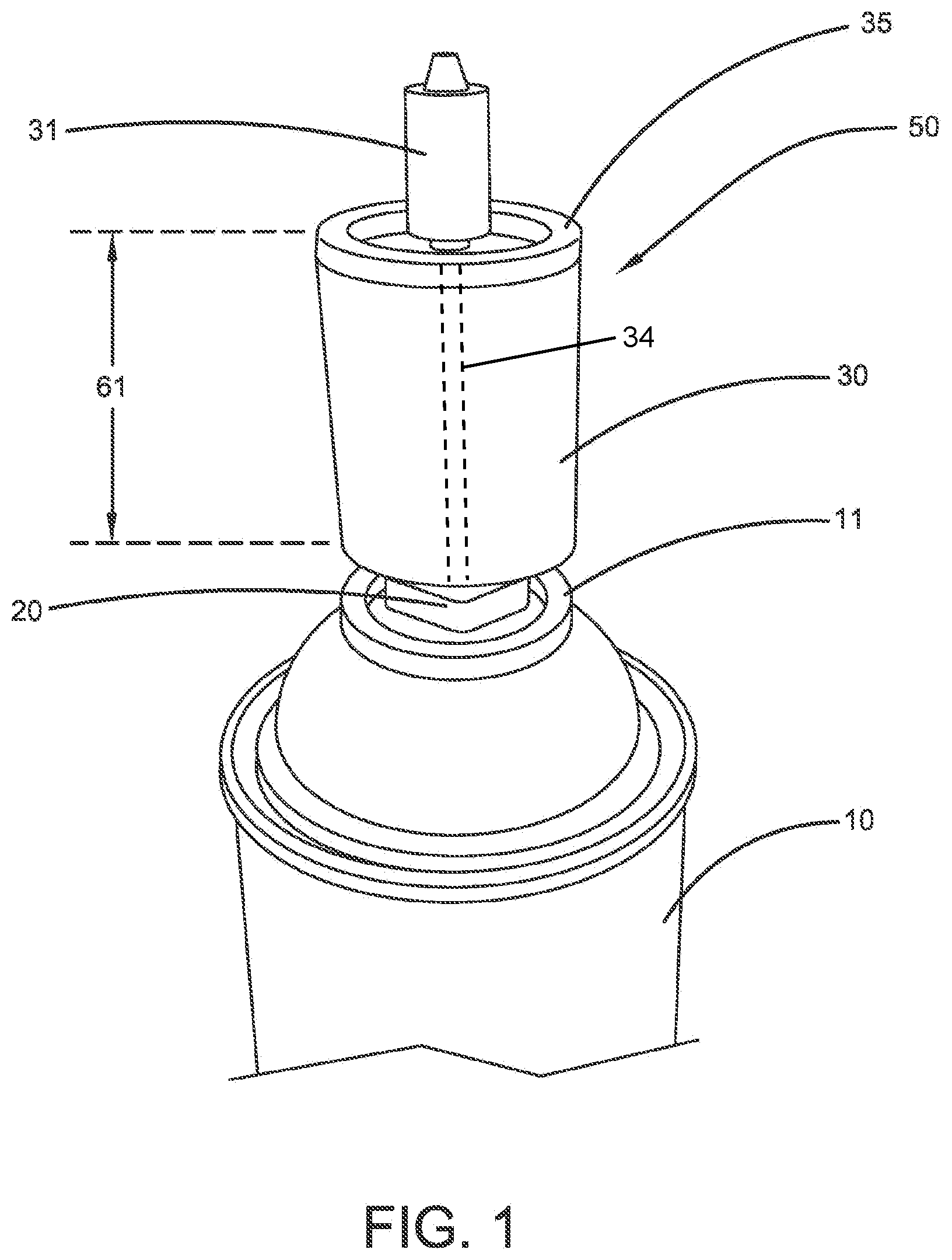 Patent US11779950 — Paint dispensing method and apparatus involving a vibrating membrane — Figure 1