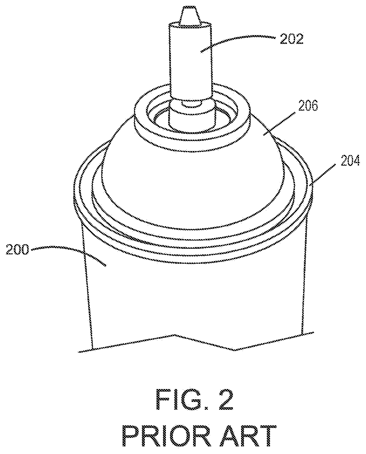 Patent US11779950 Figure 2 – Paint dispensing method and apparatus involving a vibrating membrane