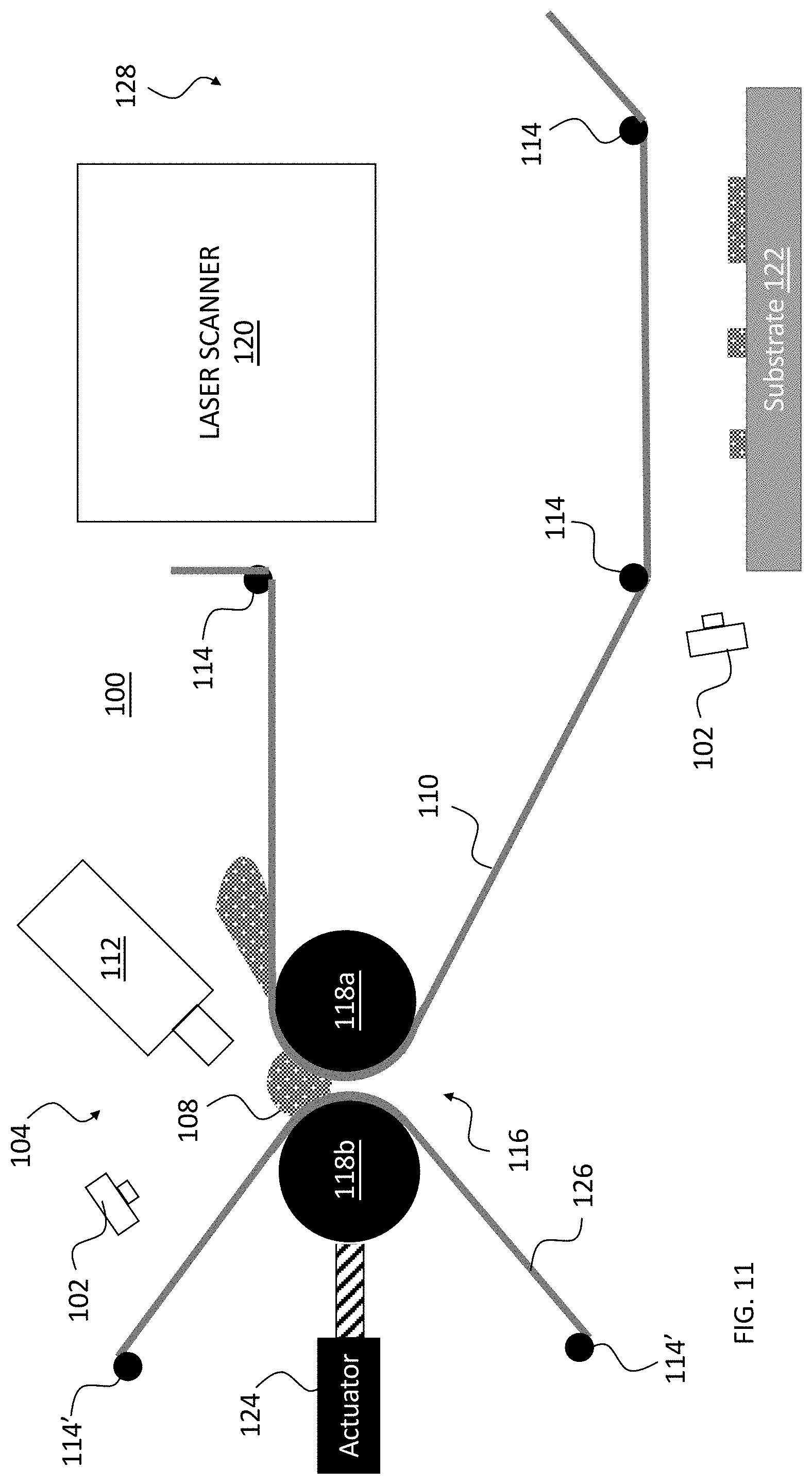 Patent US11779955 Figure 11 – Methods for residual material collection in laser-assisted deposition