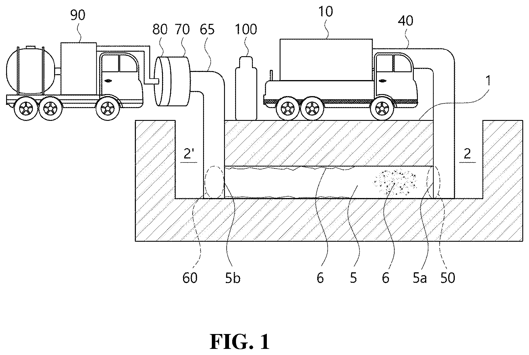 Patent US11779964 Figure 1 – Water pipe cleaning system using high-pressure nitrogen and water pipe cleaning method using same