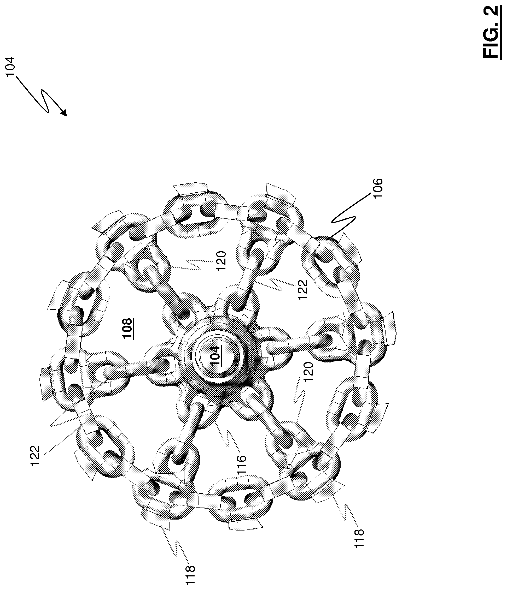 Patent US11779965 Figure 2 – Flexible and extendable conduit descaling article