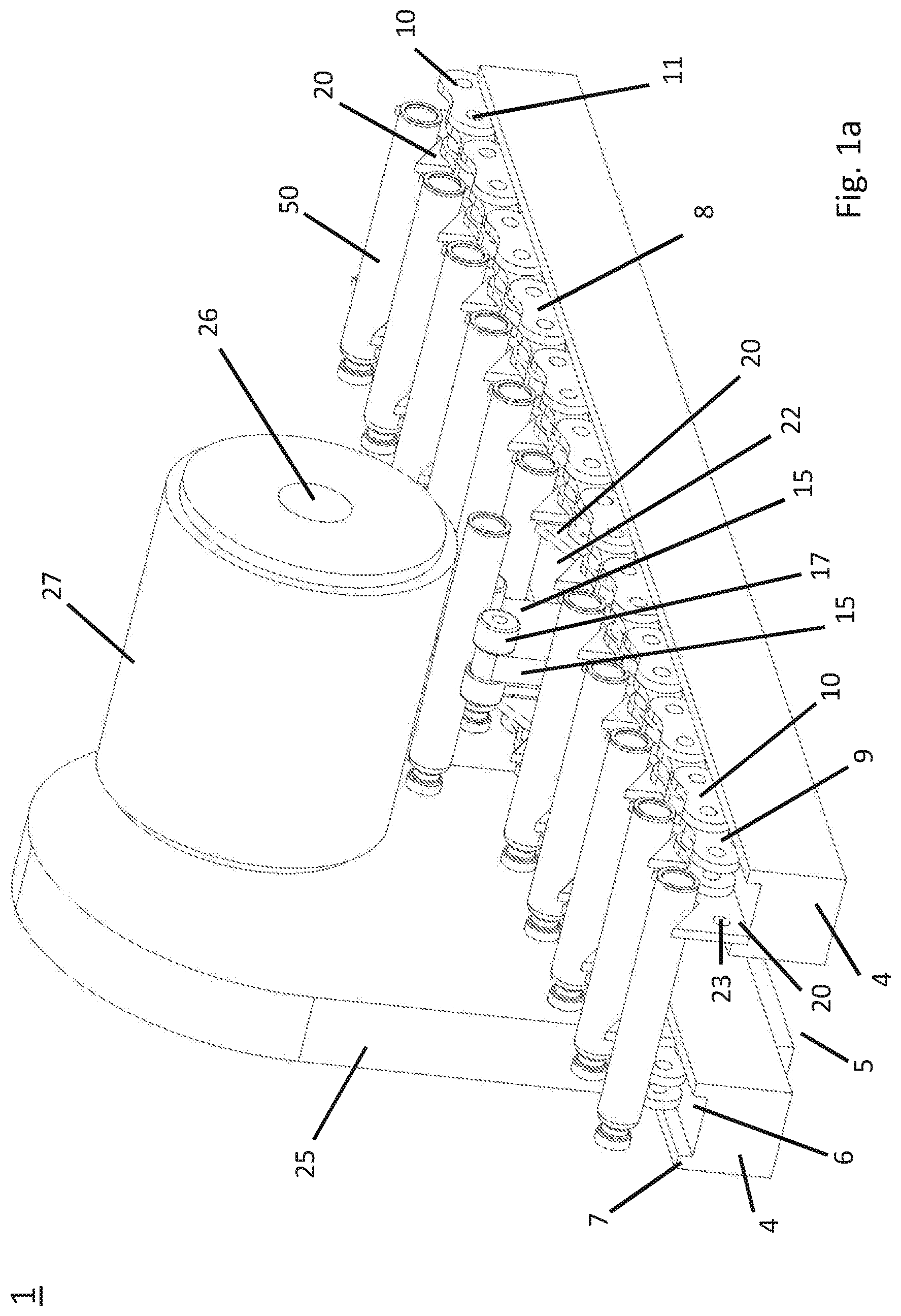 Patent US11779969 Figure 1 – Apparatus and process for processing of glass containers and process for manufacturing glass containers including such a processing