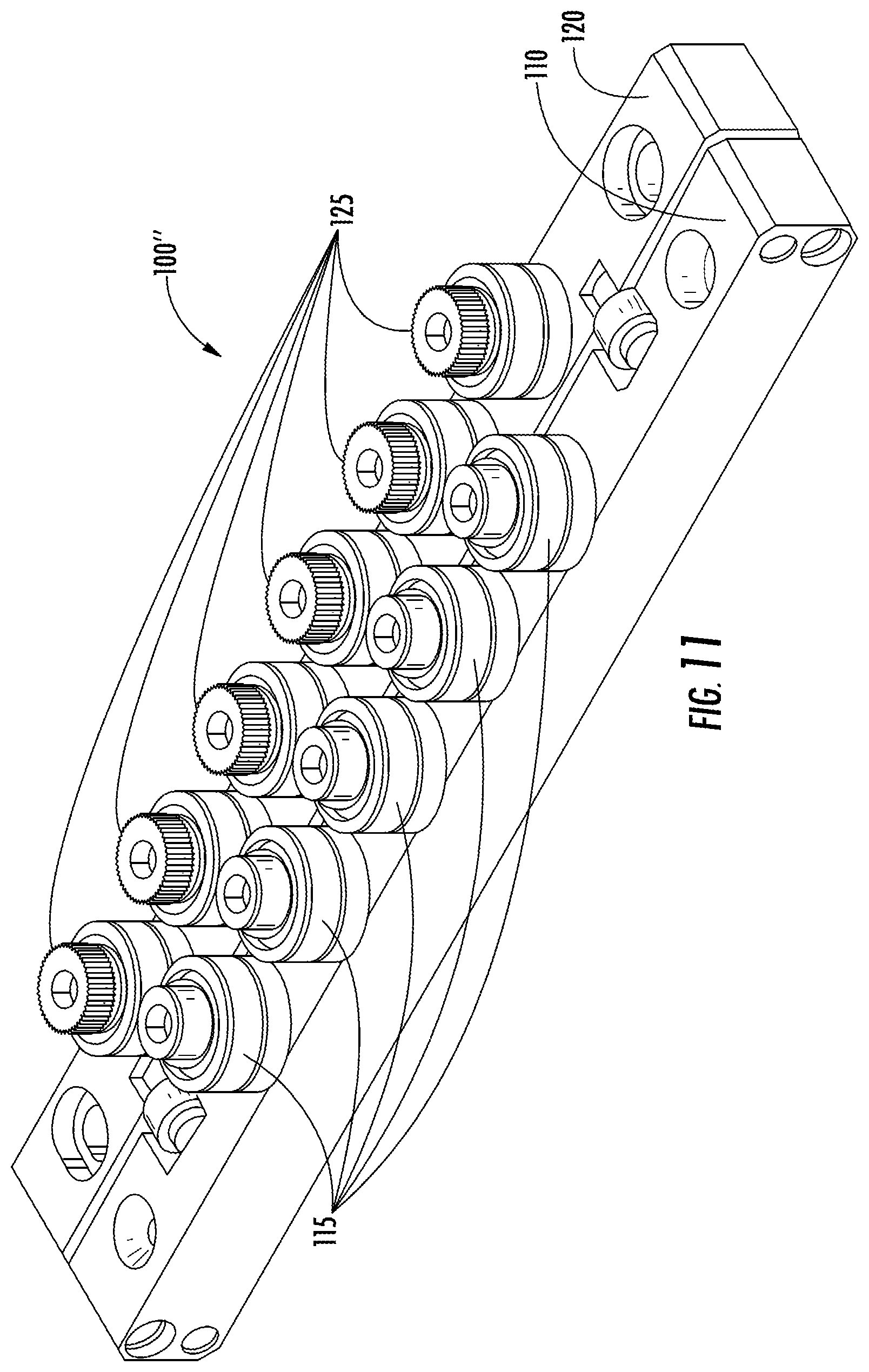 Patent US11779982 Figure 11 – Edge leveler with offset rollers