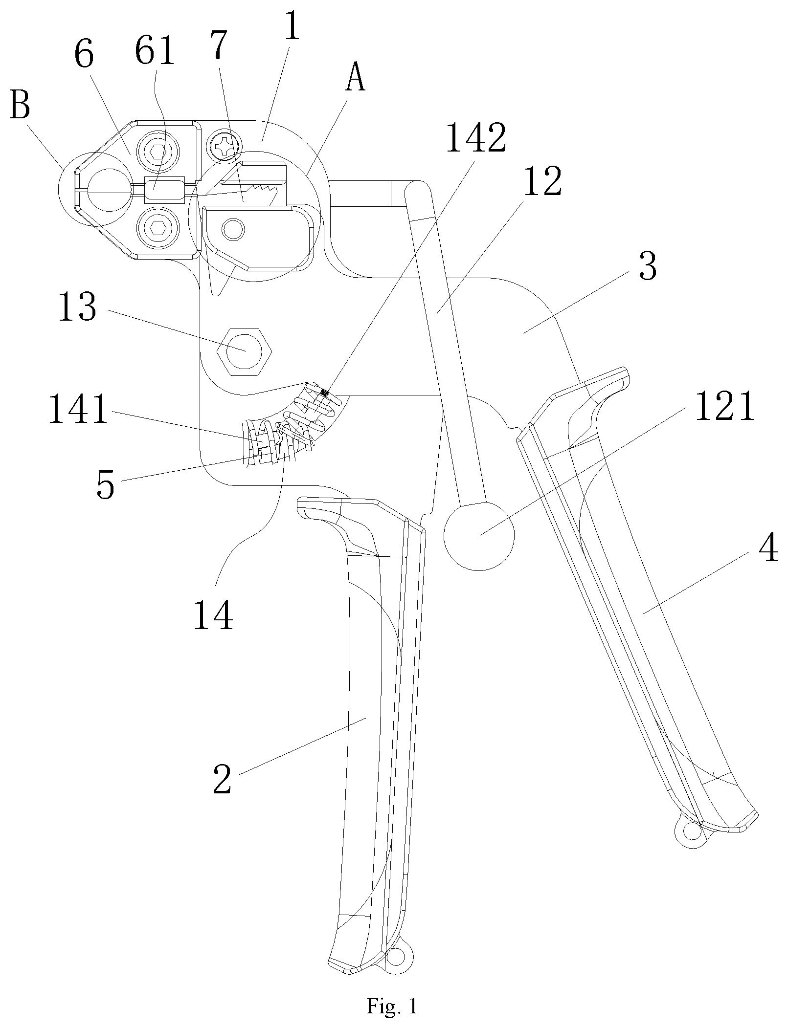 Patent US11779995 Figure 1 – Tie plier