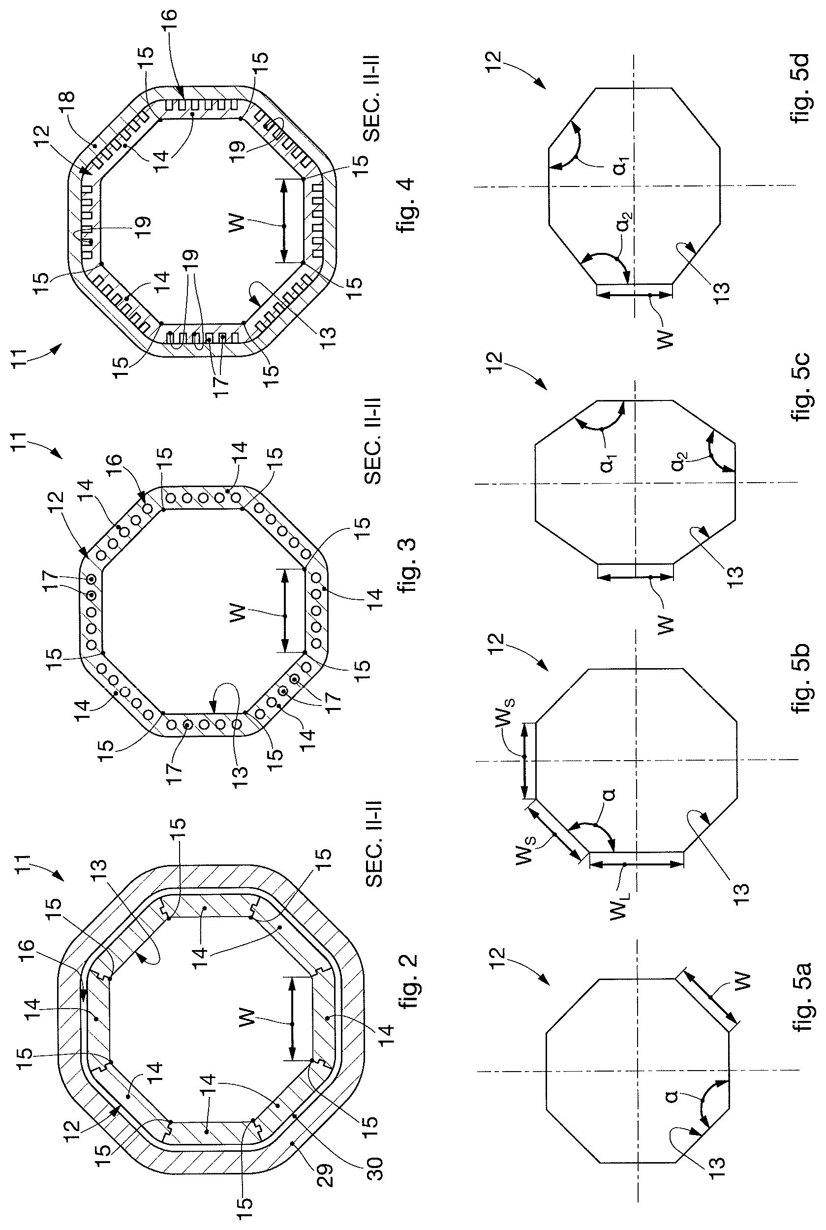 Patent US11780001 Figure 2 – Crystallizer for the continuous casting of a metal product, and corresponding casting method