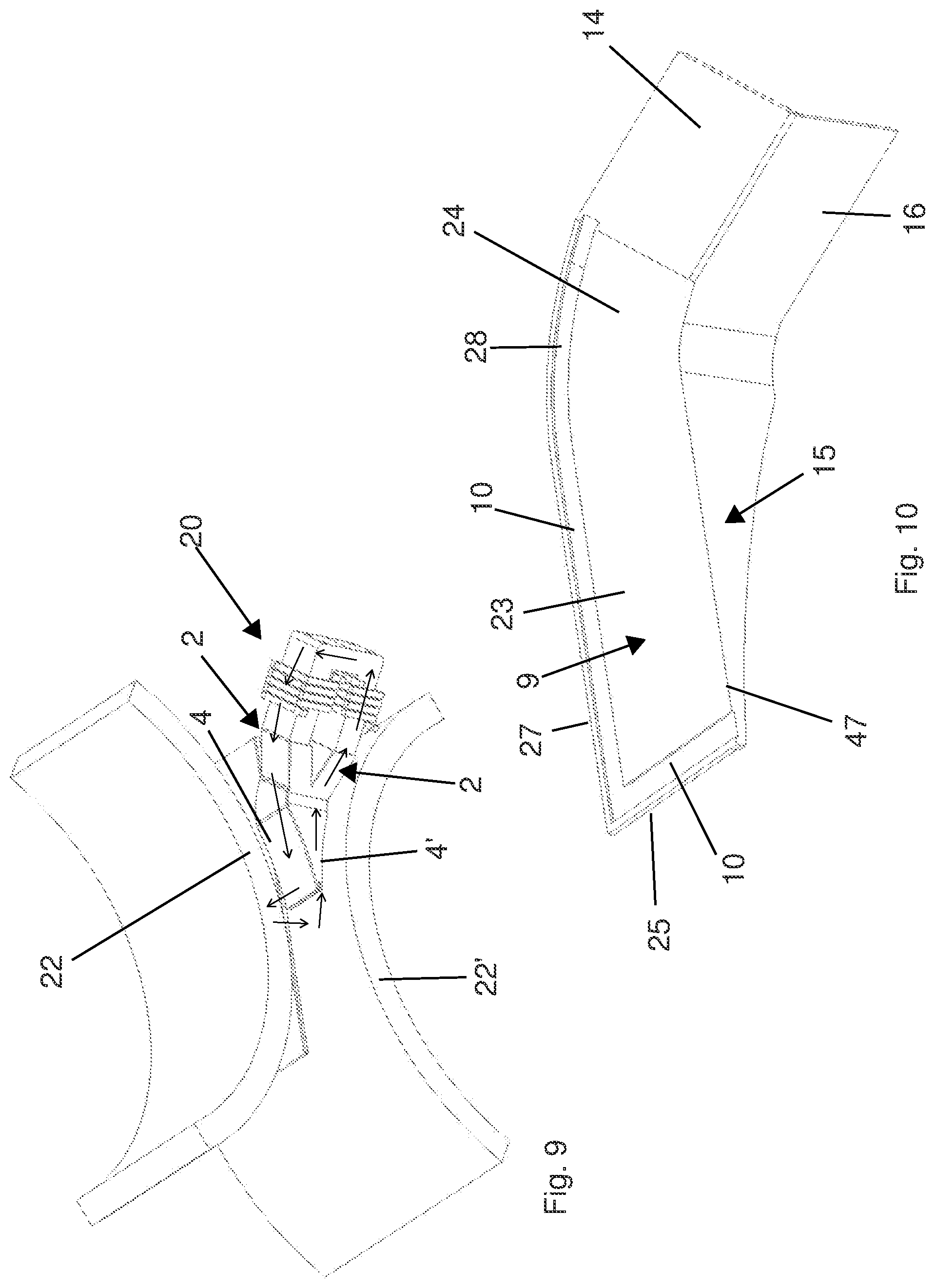 Patent US11780002 Figure 4 – Electromagnetic device for laterally containing liquid metal in a casting of metal products