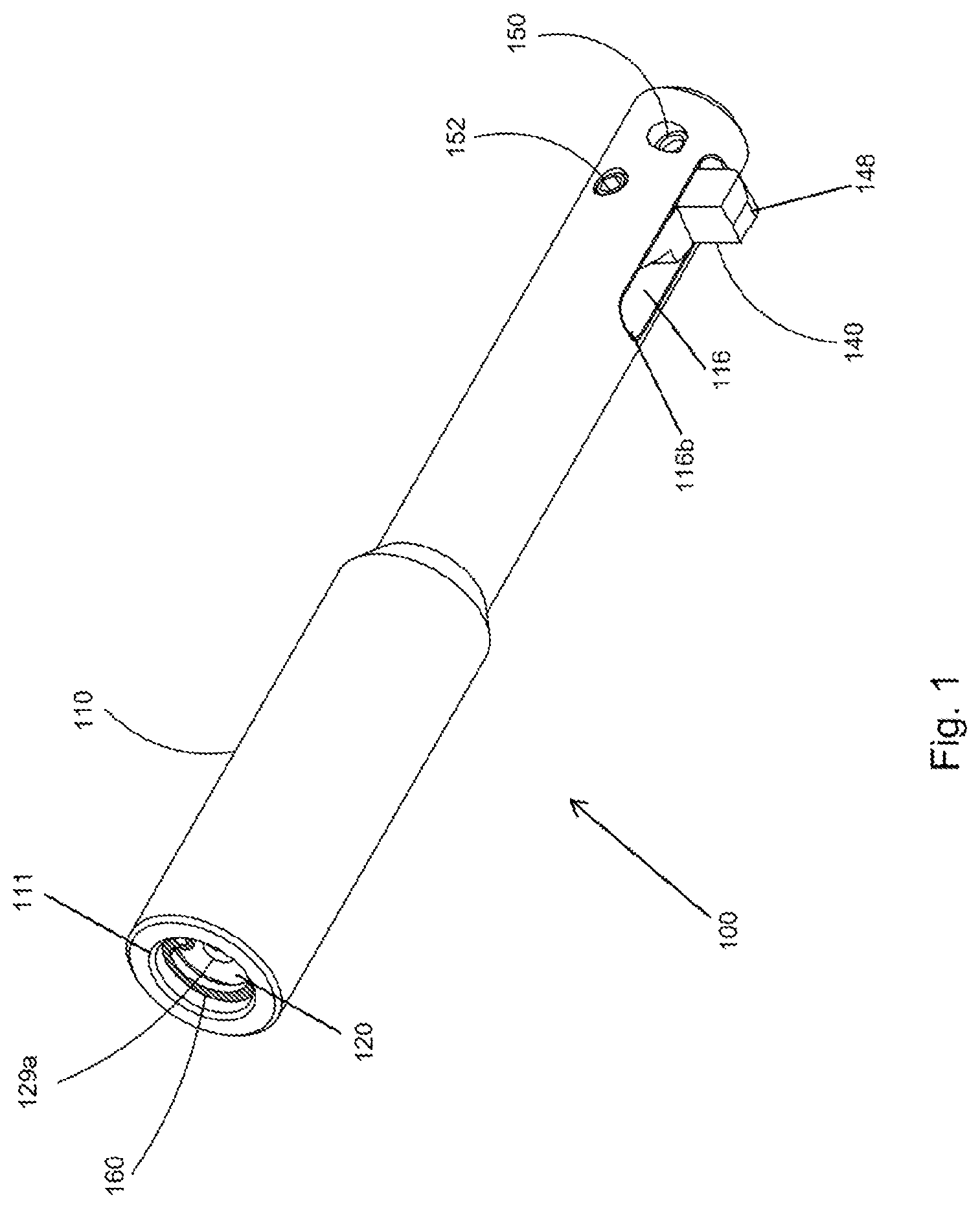 Patent US11780015 Figure 1 – Machining tool with deployable blade