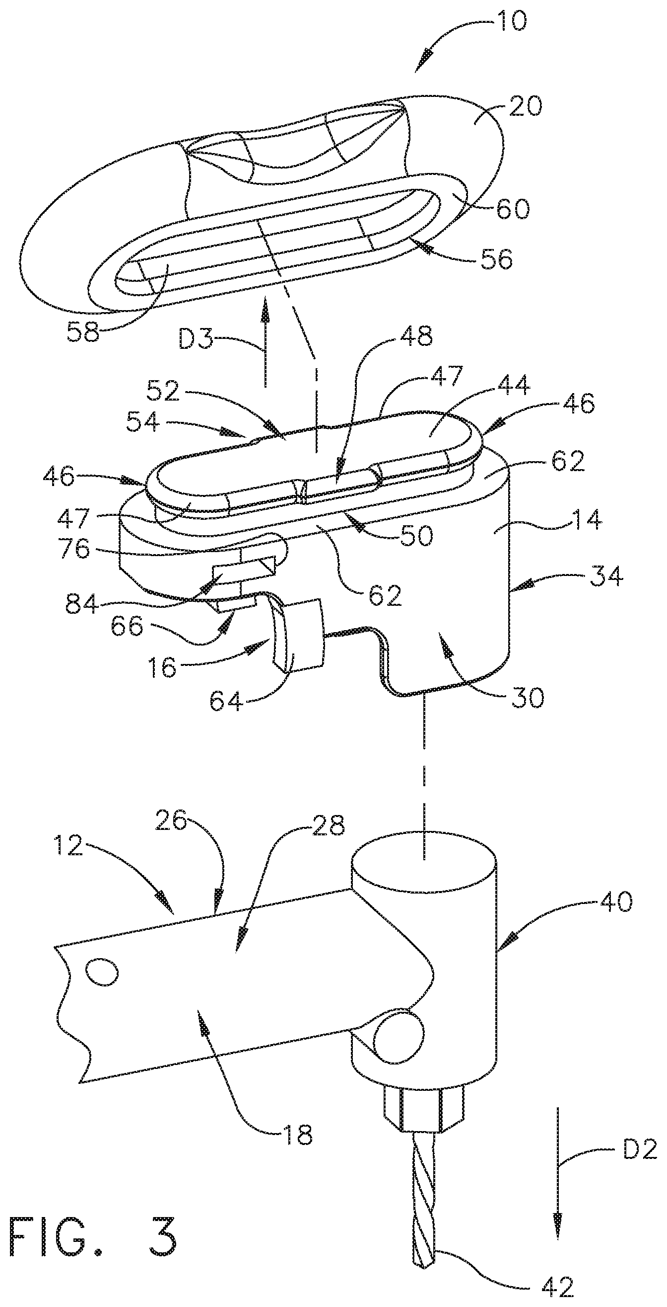 Patent US11780016 Figure 3 – Ergonomic attachment for an angular drill assembly