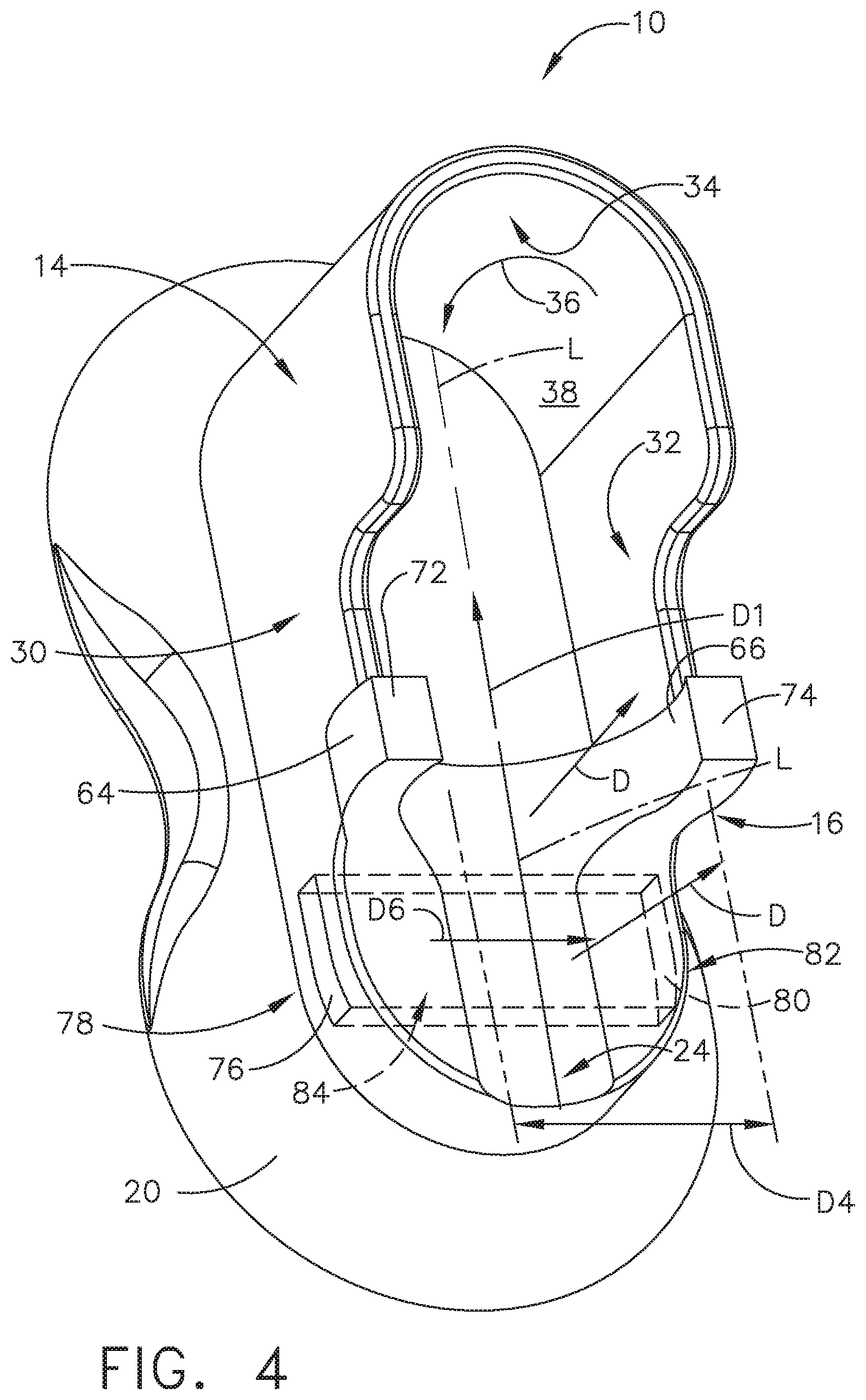 Patent US11780016 Figure 4 – Ergonomic attachment for an angular drill assembly