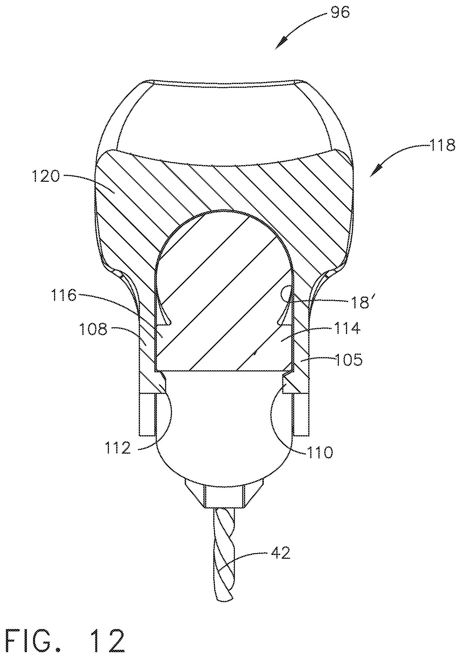 Patent US11780016 Figure 12 – Ergonomic attachment for an angular drill assembly
