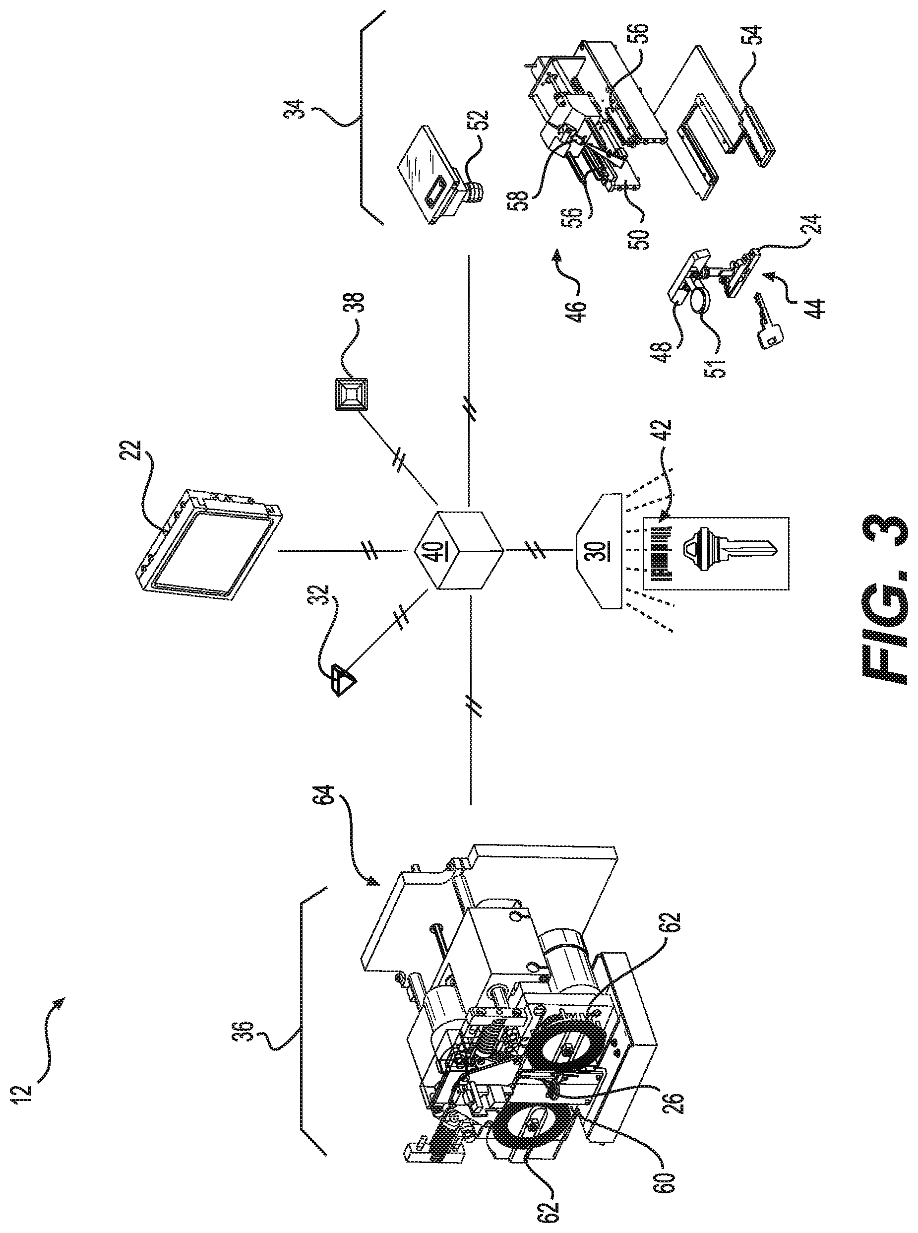 Patent US11780017 Figure 3 – Key duplication machine having user-based functionality