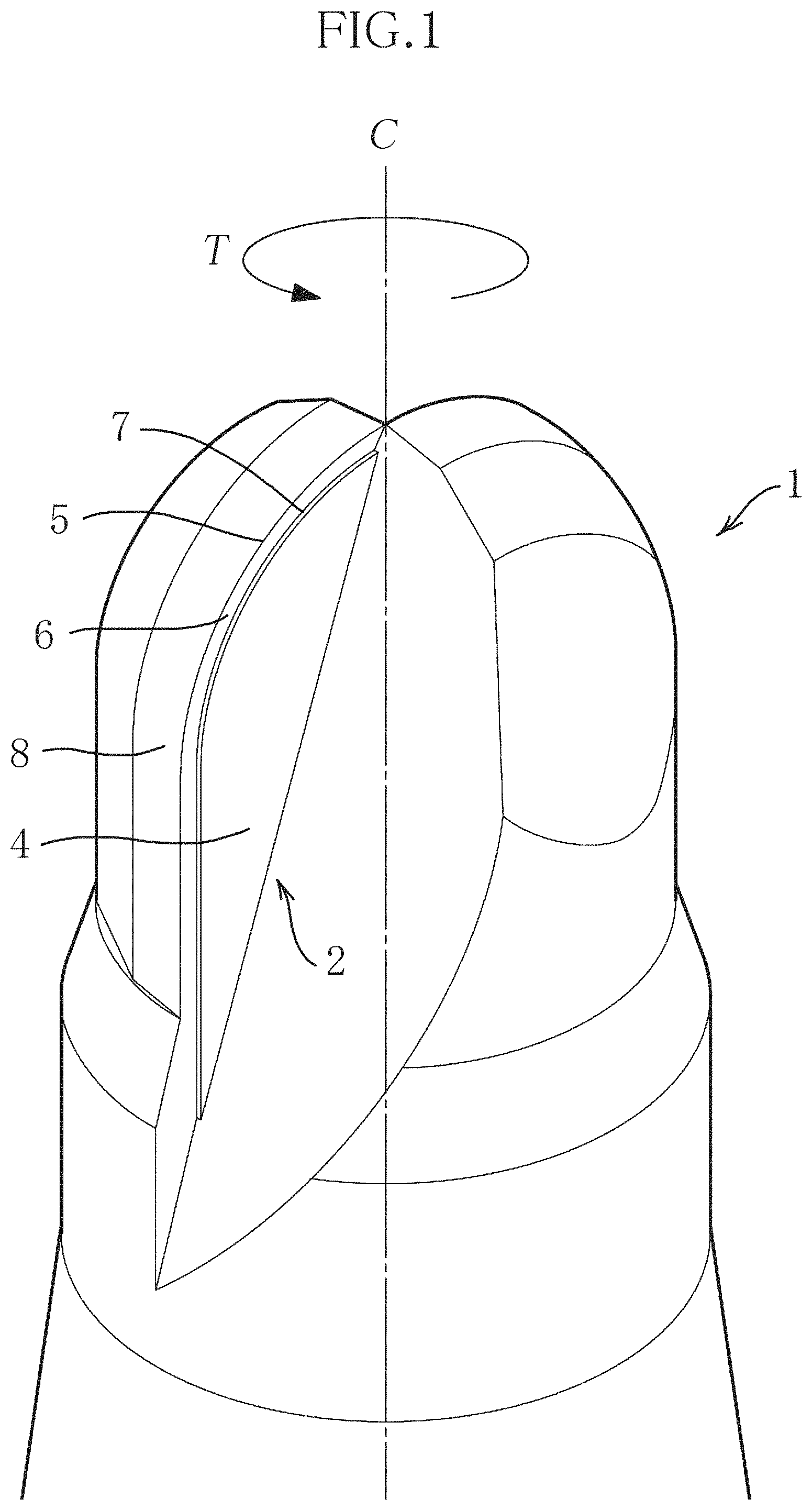 Patent US11780018 Figure 1 – Rotary cutting tool