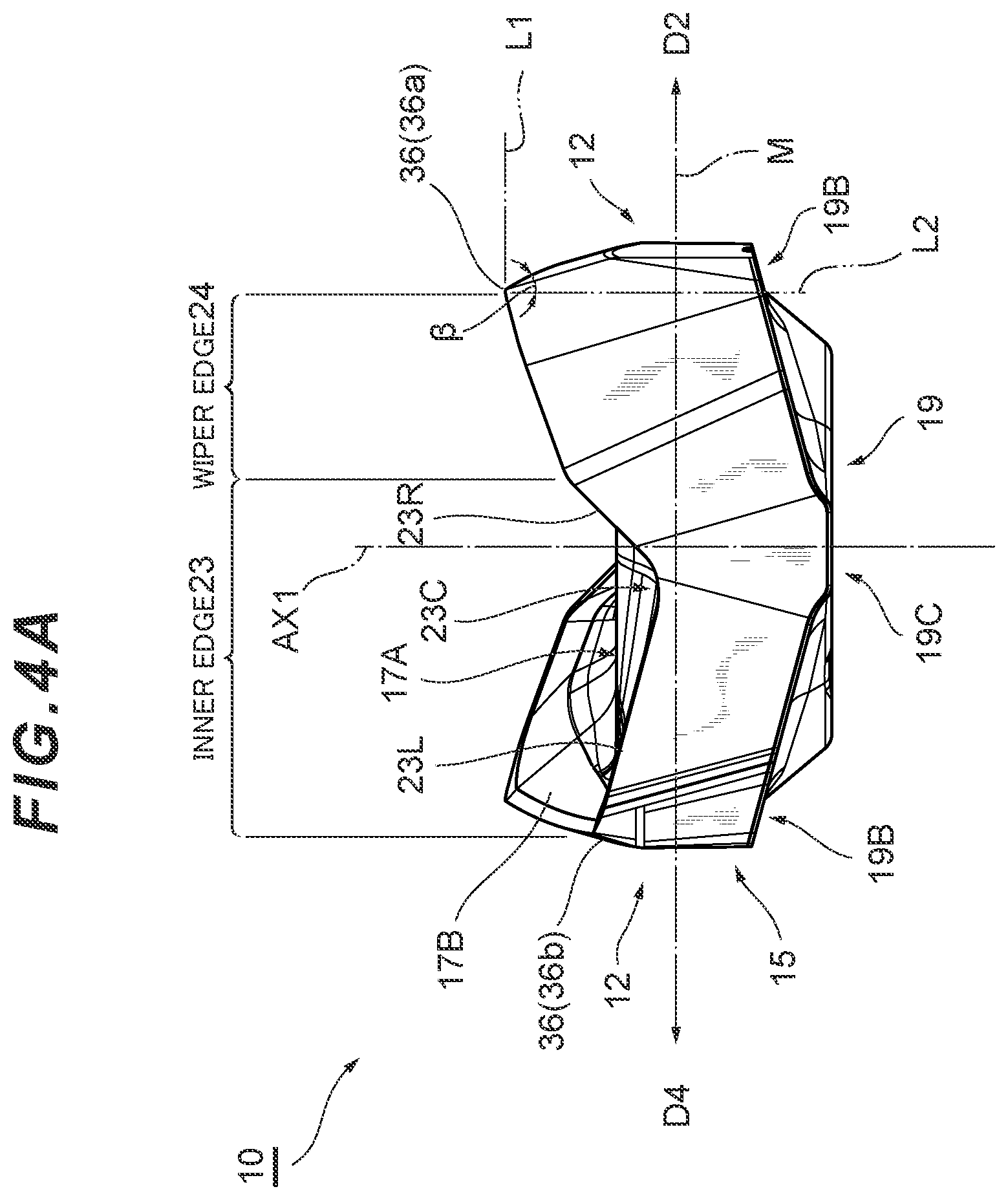 Patent US11780019 Figure 4 – Cutting insert and cutting tool including same