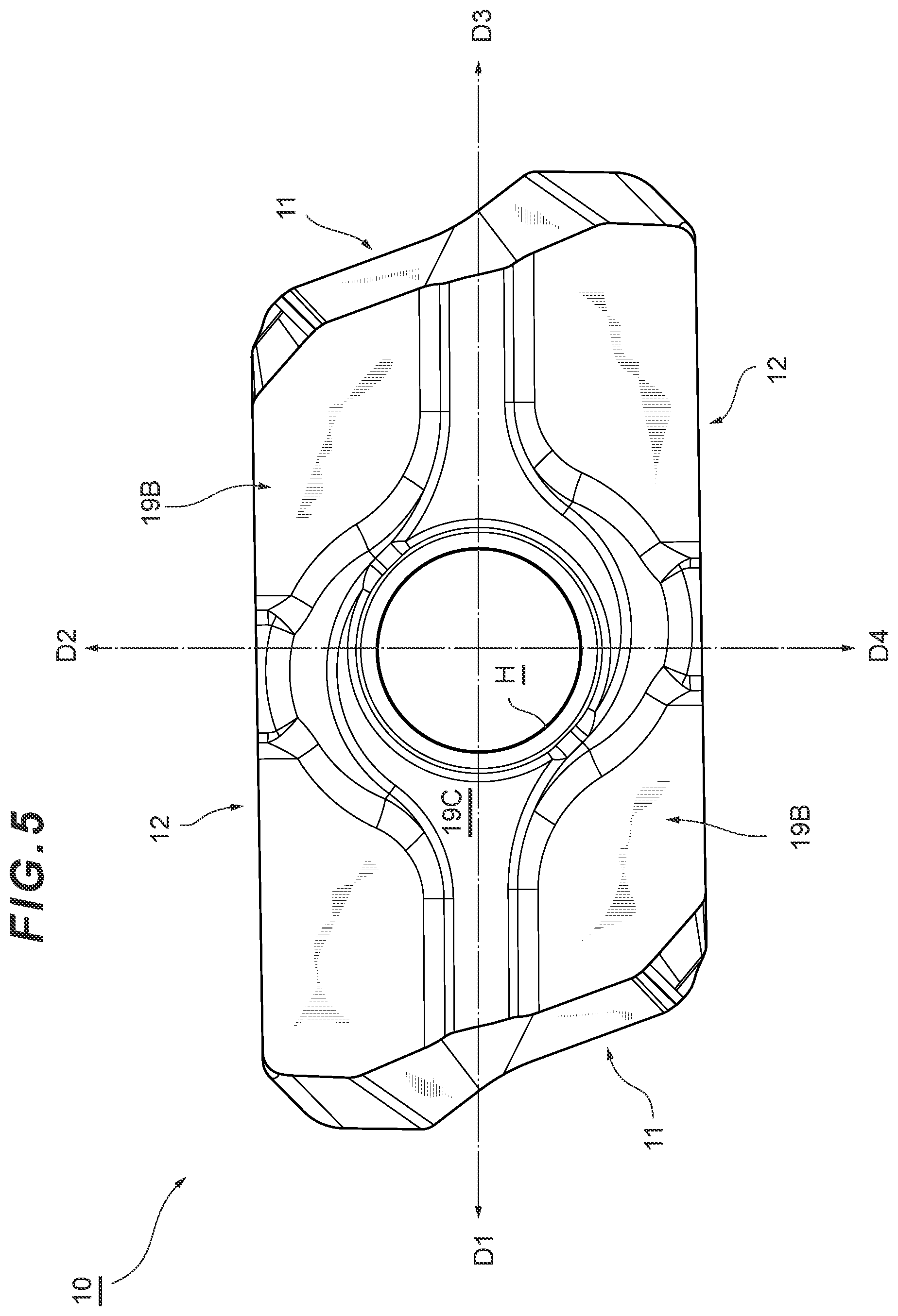 Patent US11780019 Figure 6 – Cutting insert and cutting tool including same