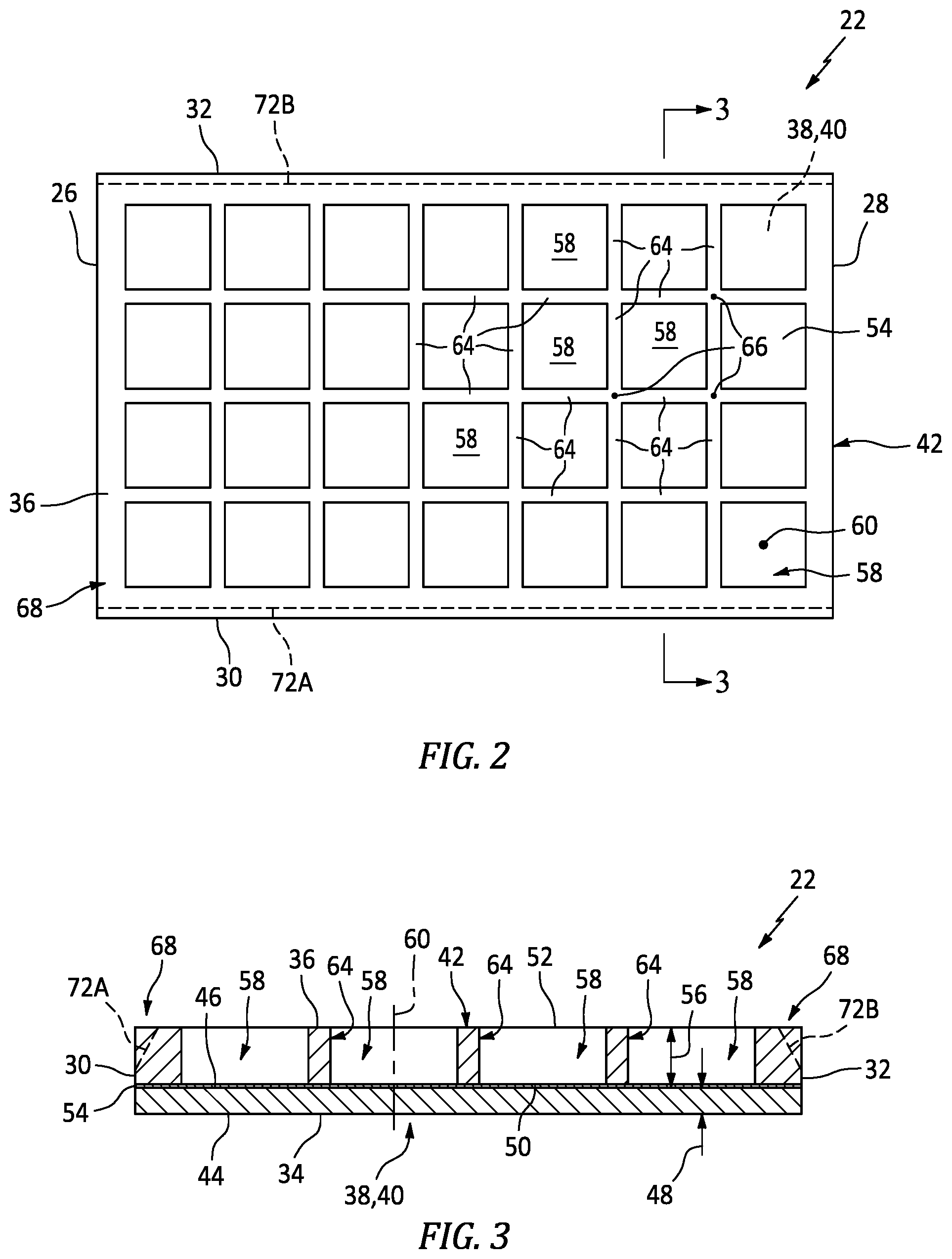 Patent US11780021 Figure 2 – Component with structured panel(s) and methods for forming the component