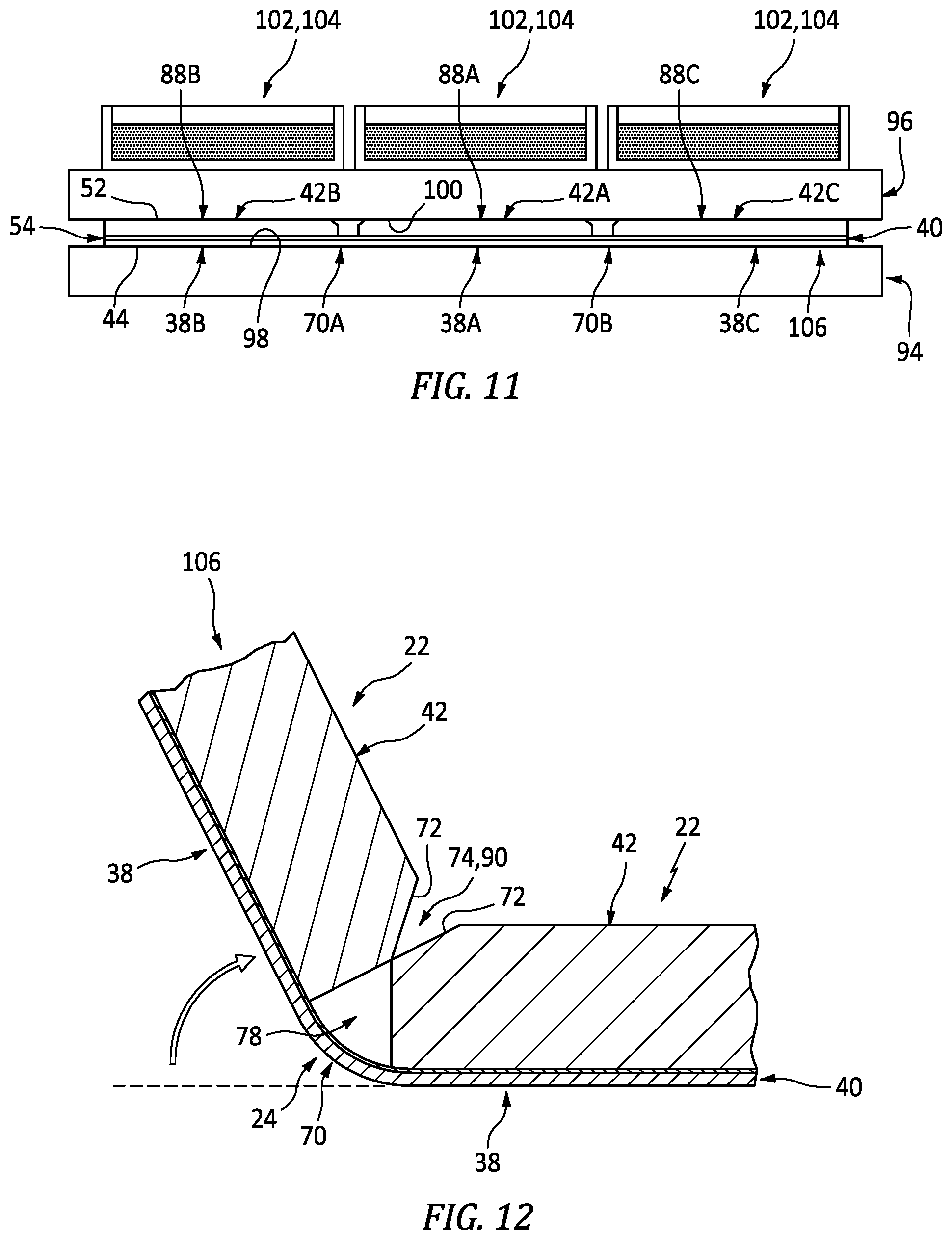 Patent US11780021 Figure 9 – Component with structured panel(s) and methods for forming the component