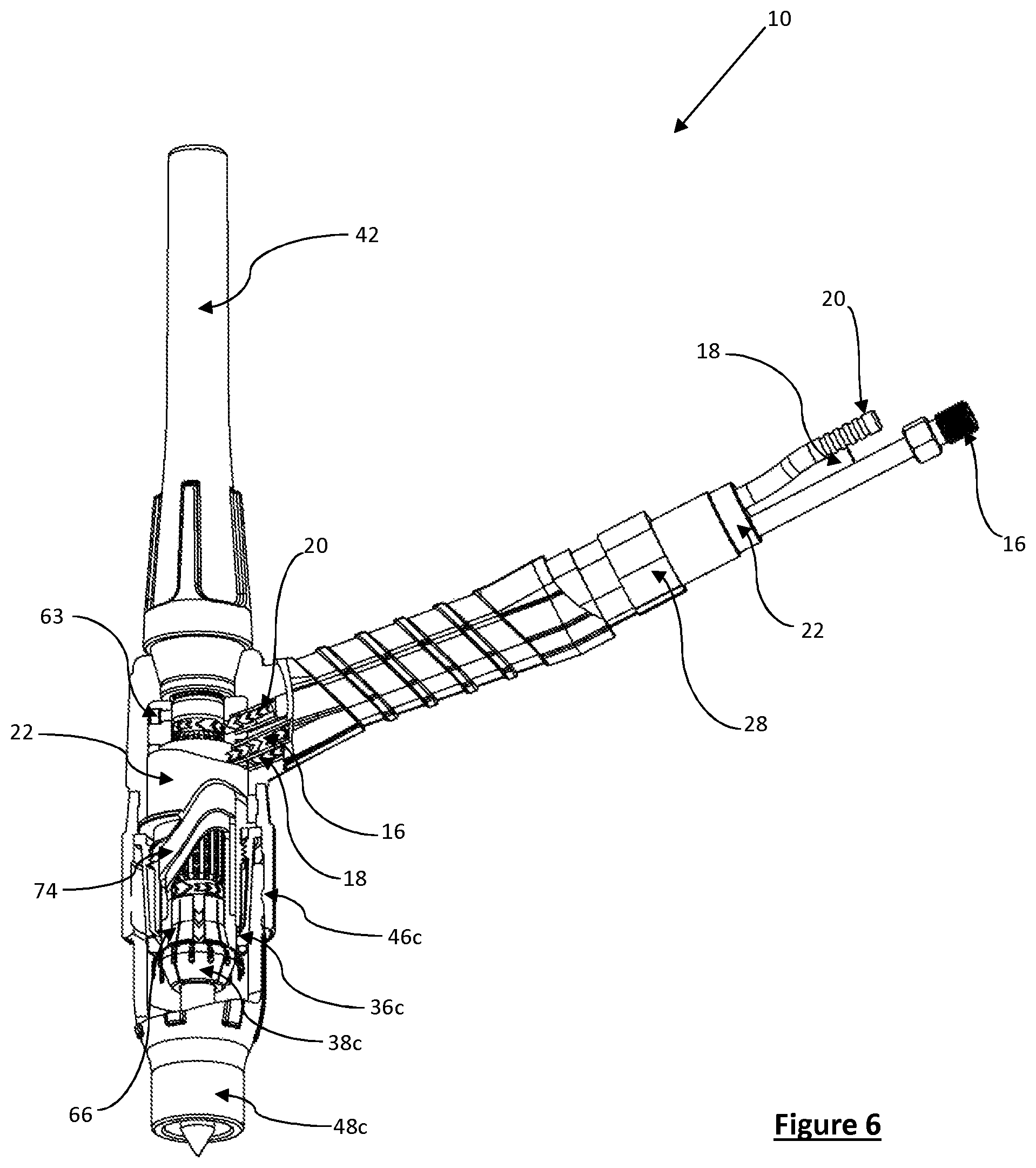 Patent US11780025 Figure 6 – TIG welding torch
