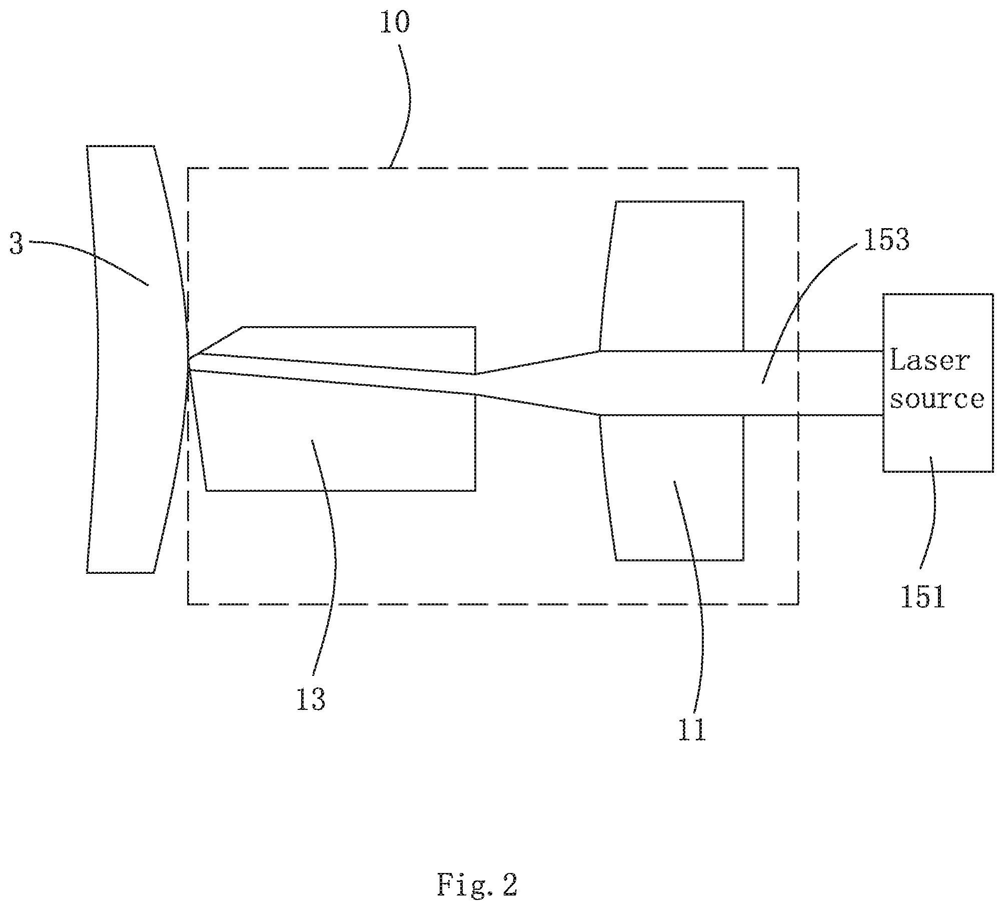 Patent US11780036 Figure 2 – Laser assisted micromachining system and temperature control method using same