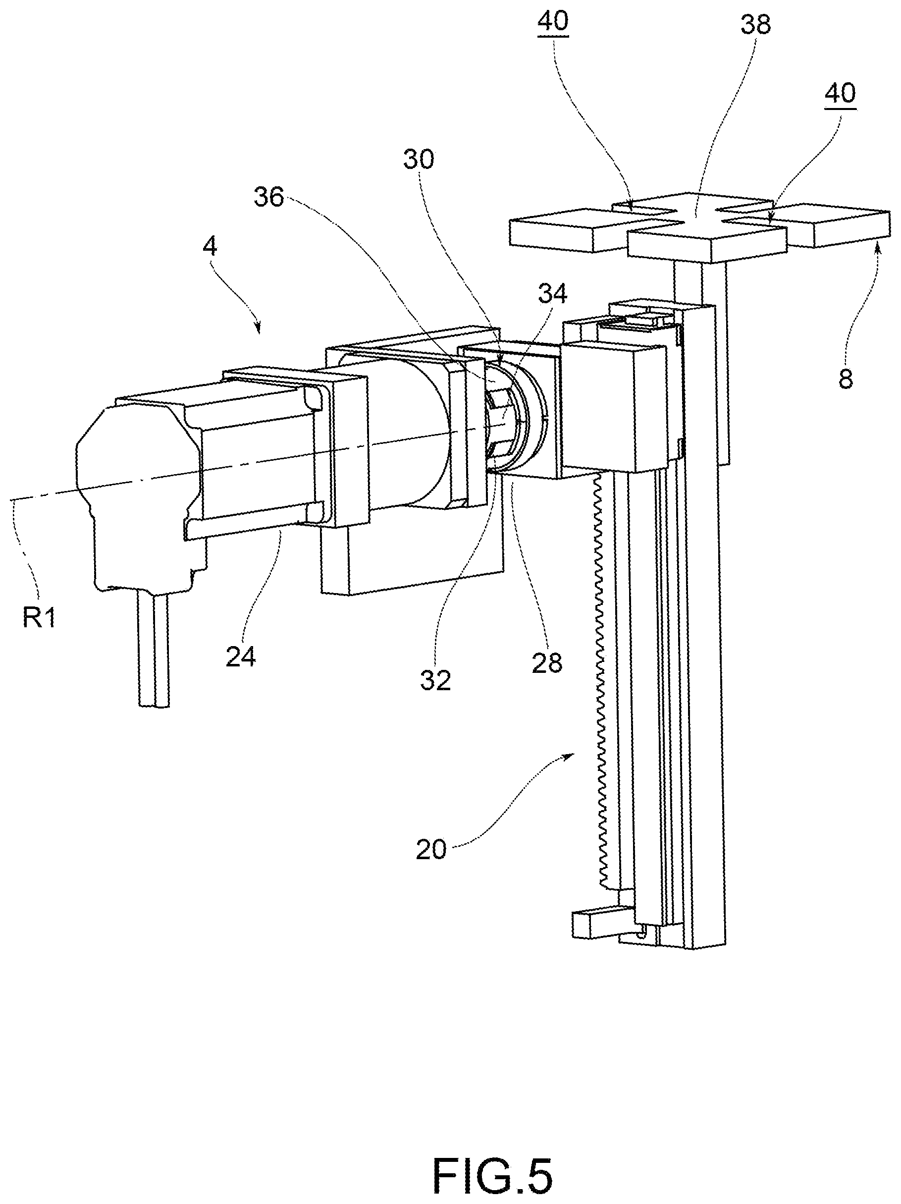 Patent US11780037 Figure 5 – Gripping machine for articles