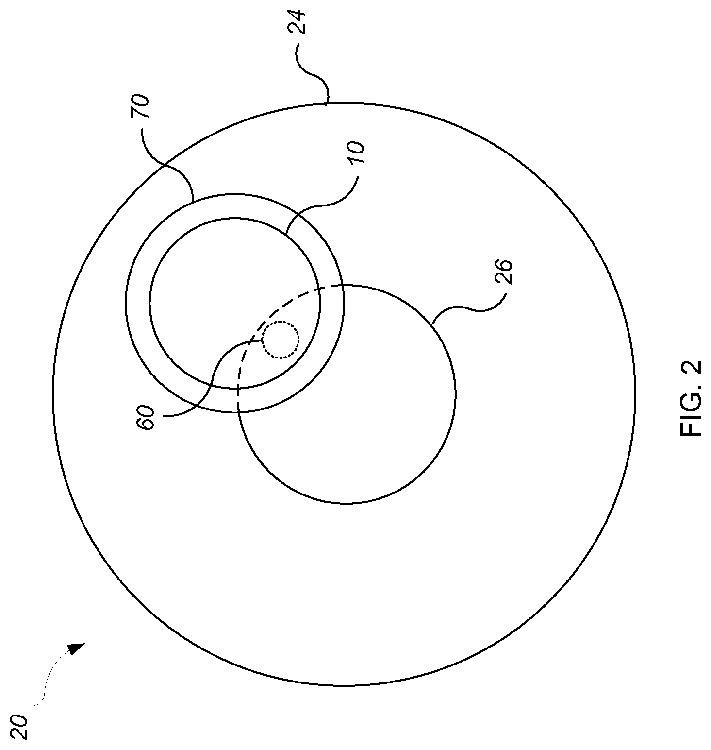 Patent US11780046 Figure 2 – Polishing system with annular platen or polishing pad
