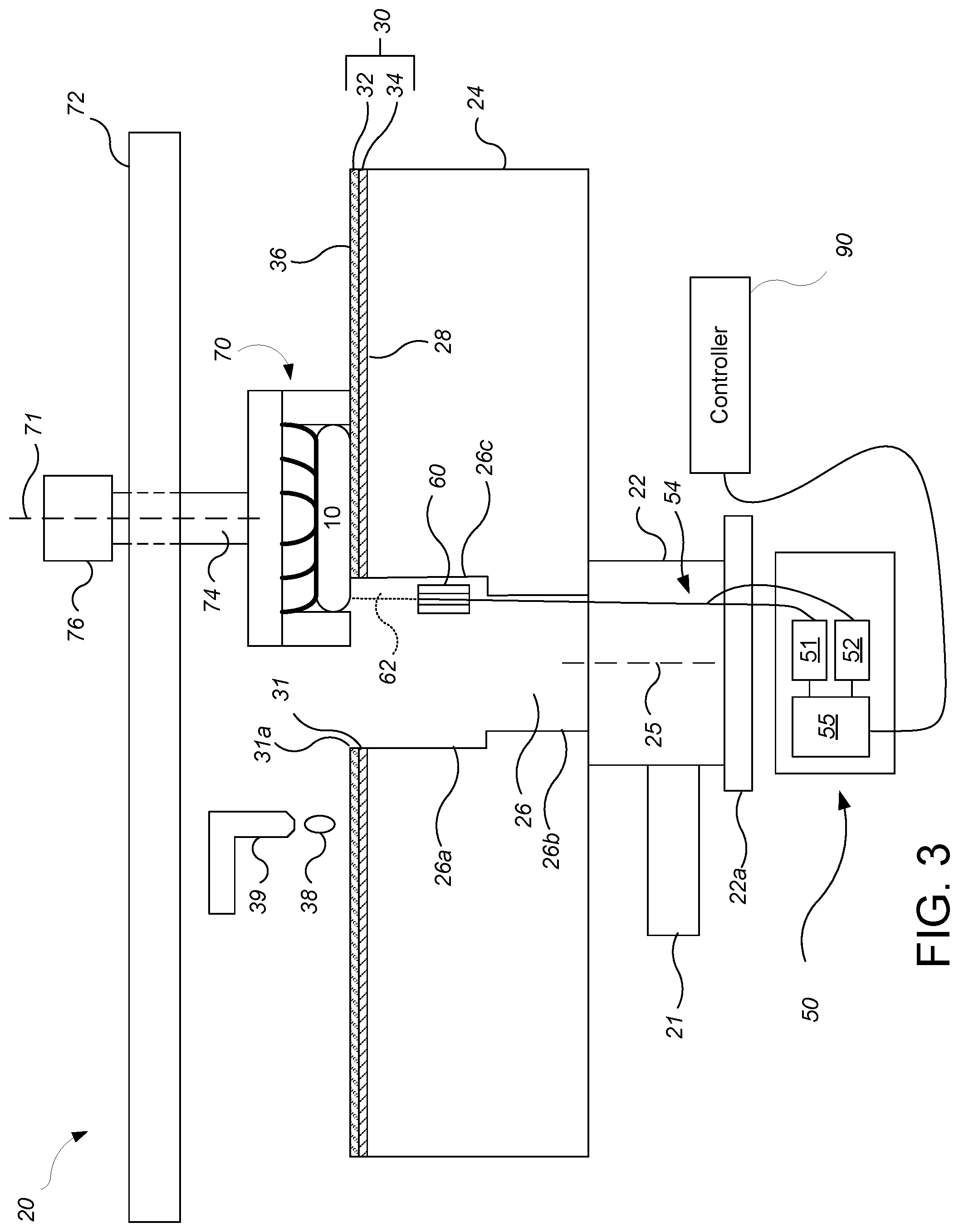 Patent US11780046 Figure 3 – Polishing system with annular platen or polishing pad