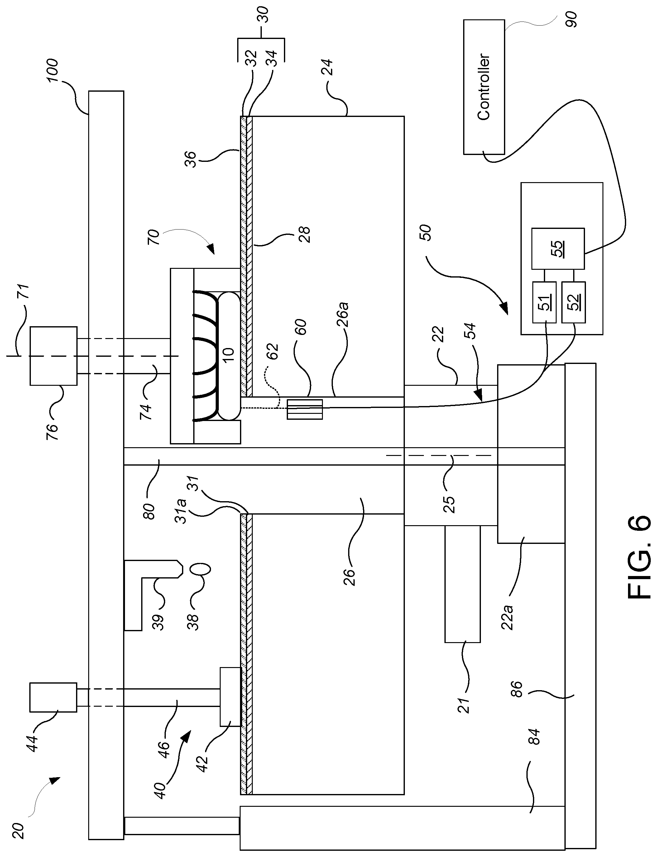 Patent US11780046 Figure 6 – Polishing system with annular platen or polishing pad