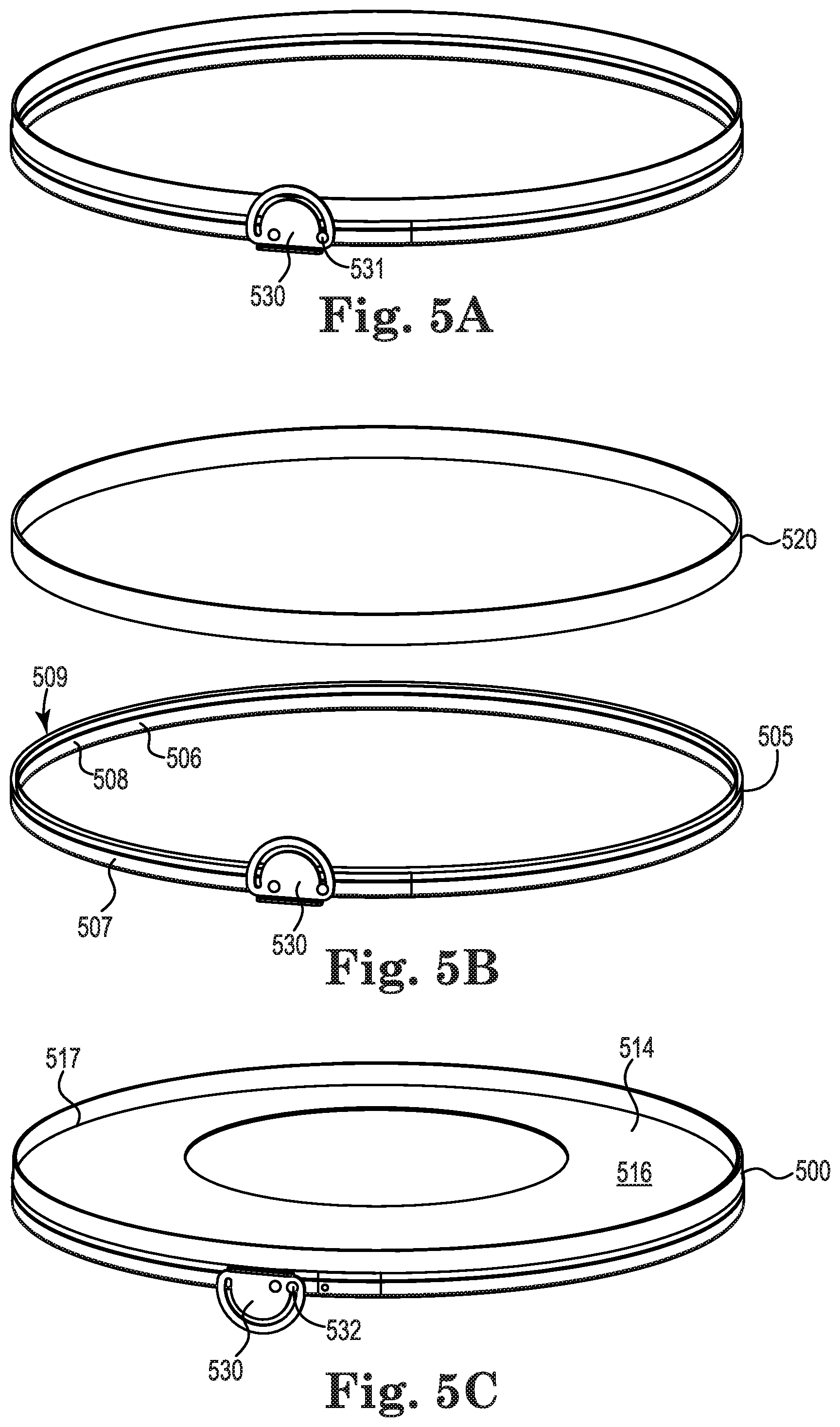 Patent US11780048 Figure 4 – Barrier device used in the manufacture of a lapping plate, and related apparatuses and methods of making
