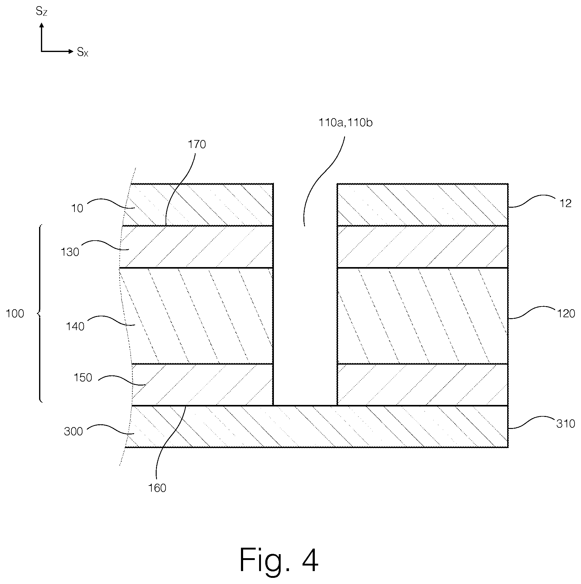 Patent US11780056 Figure 4 – Conduit arrangements in intermediate pad, backing pad, and abrading article for extracting abrading debris