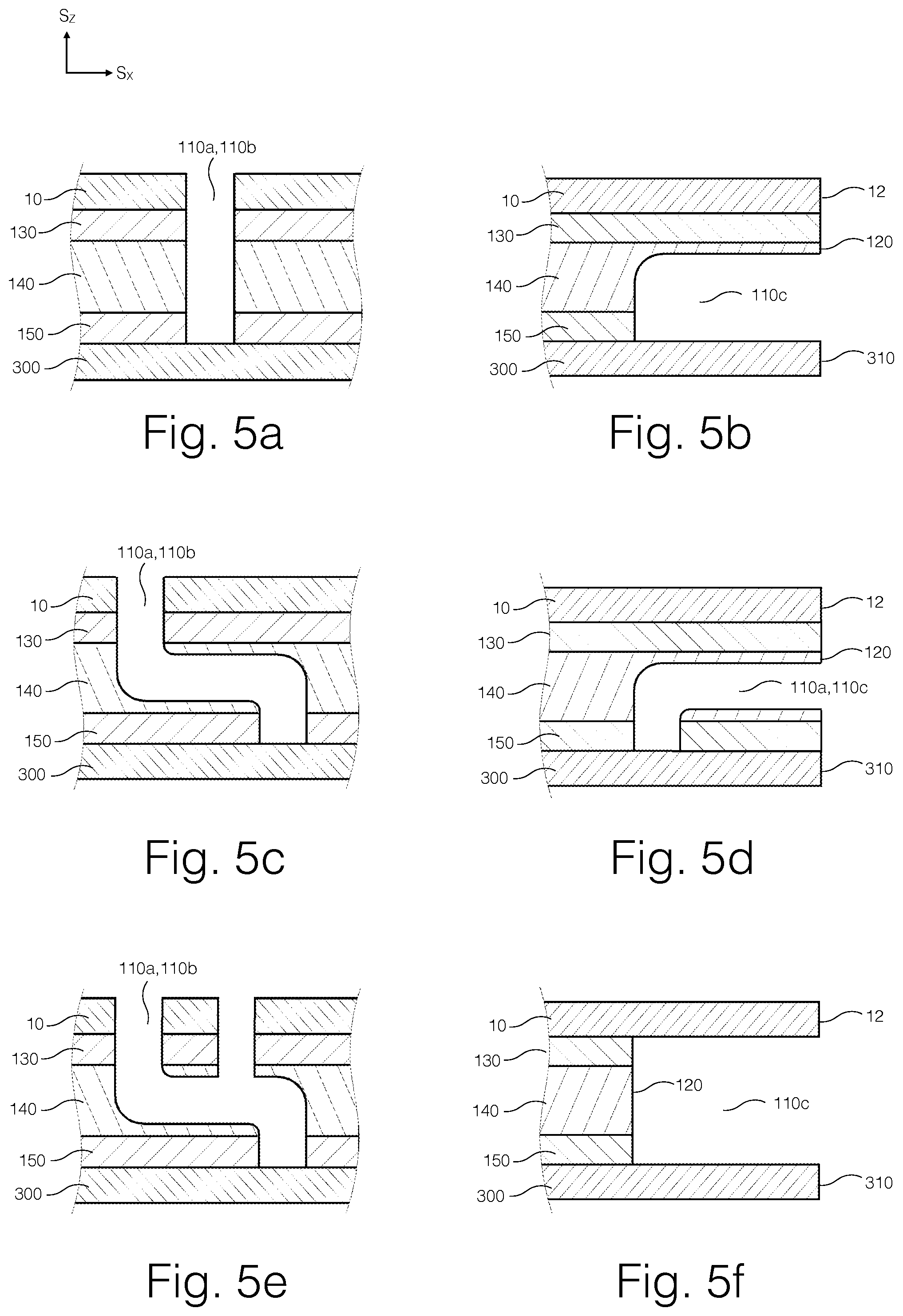 Patent US11780056 Figure 5 – Conduit arrangements in intermediate pad, backing pad, and abrading article for extracting abrading debris