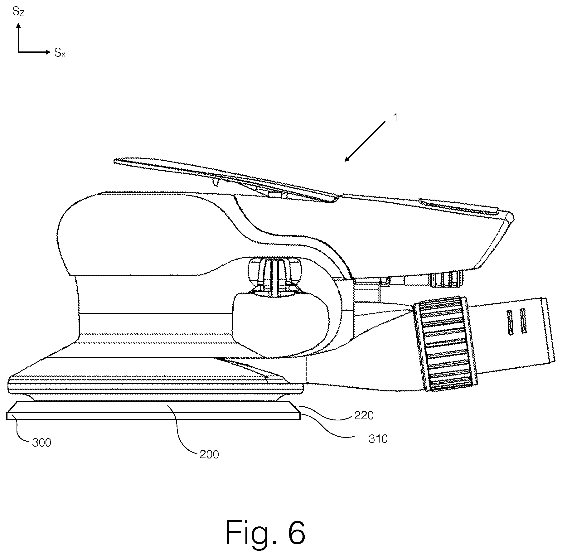 Patent US11780056 Figure 6 – Conduit arrangements in intermediate pad, backing pad, and abrading article for extracting abrading debris