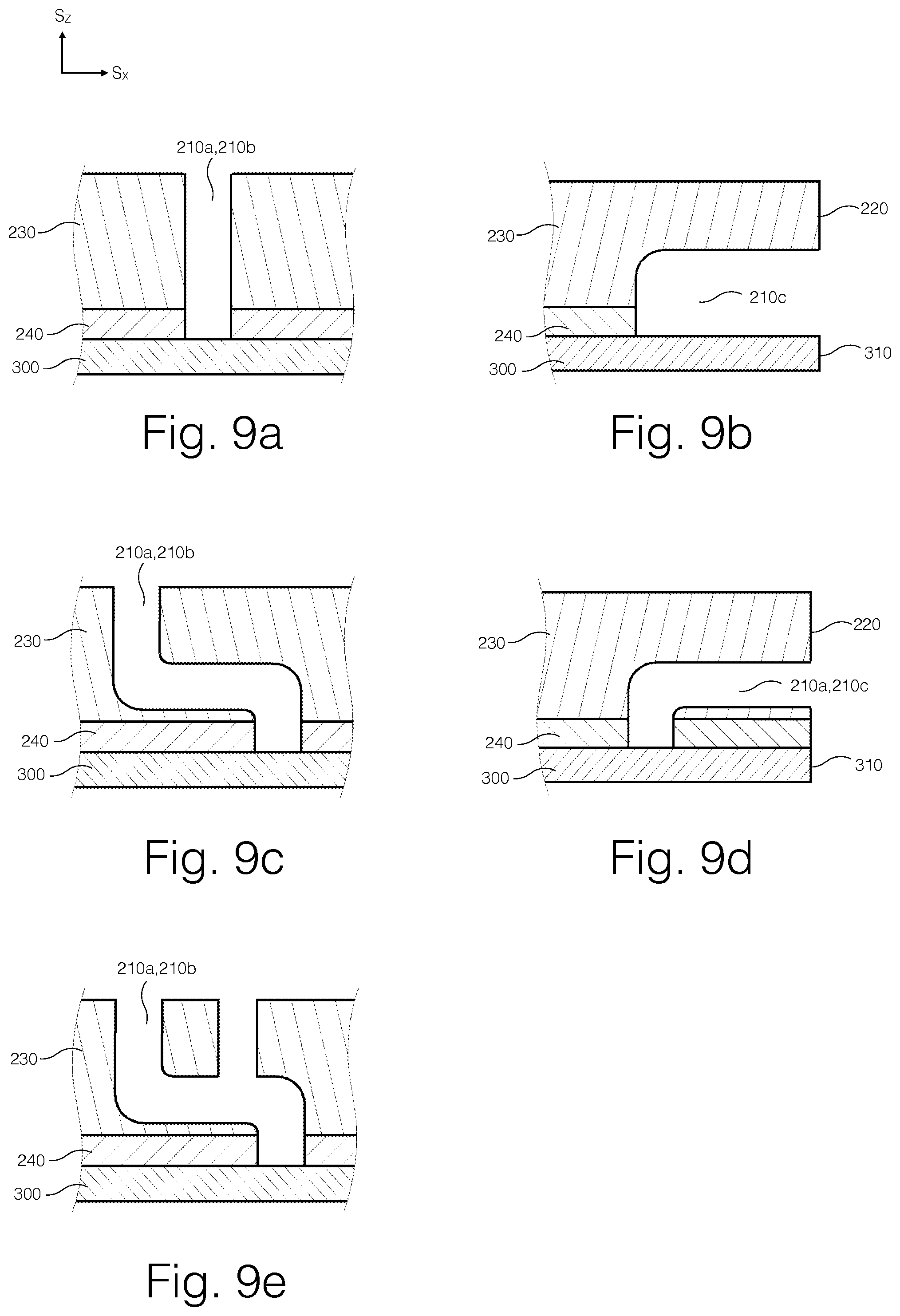 Patent US11780056 Figure 9 – Conduit arrangements in intermediate pad, backing pad, and abrading article for extracting abrading debris