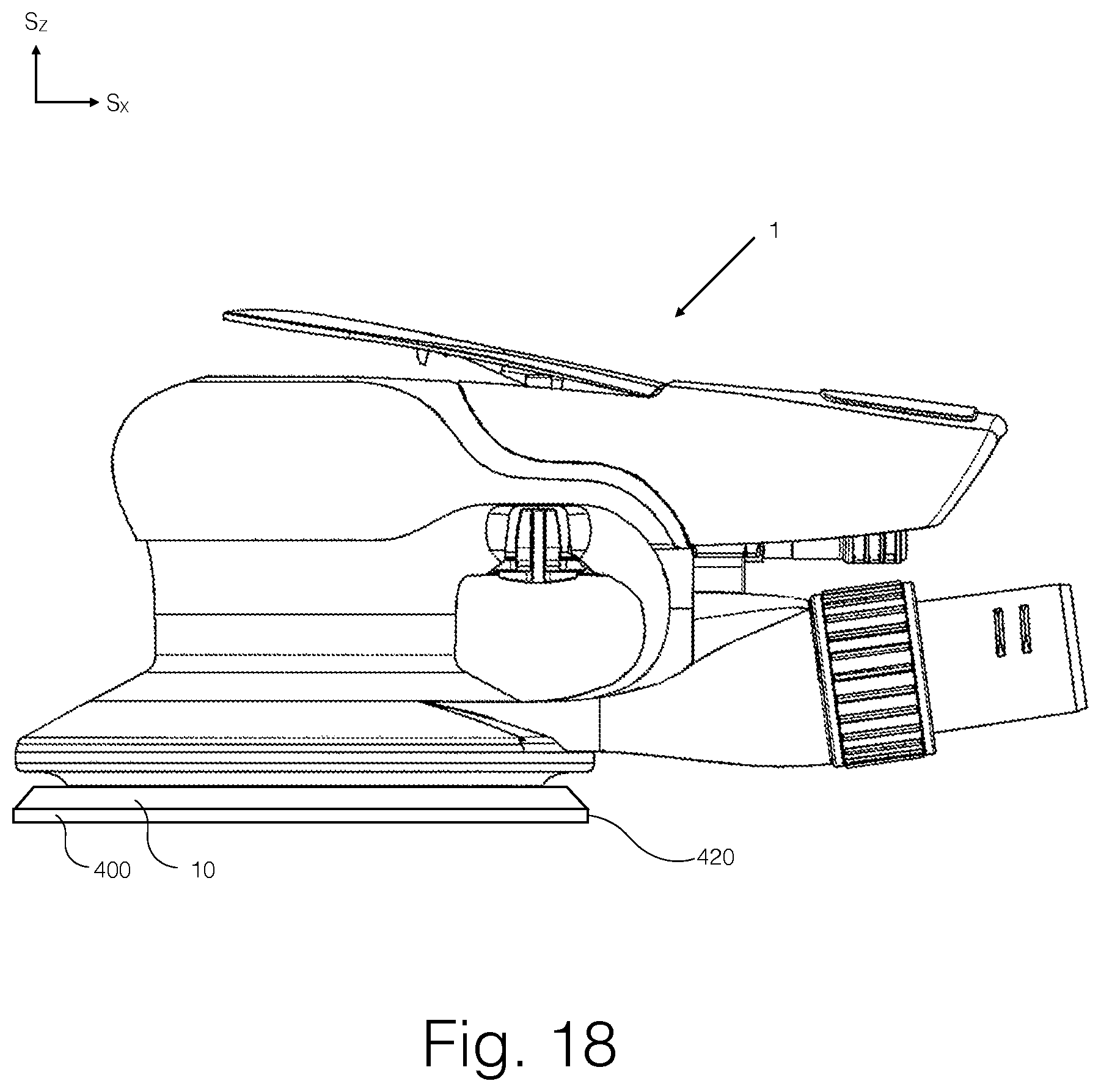 Patent US11780056 Figure 20 – Conduit arrangements in intermediate pad, backing pad, and abrading article for extracting abrading debris