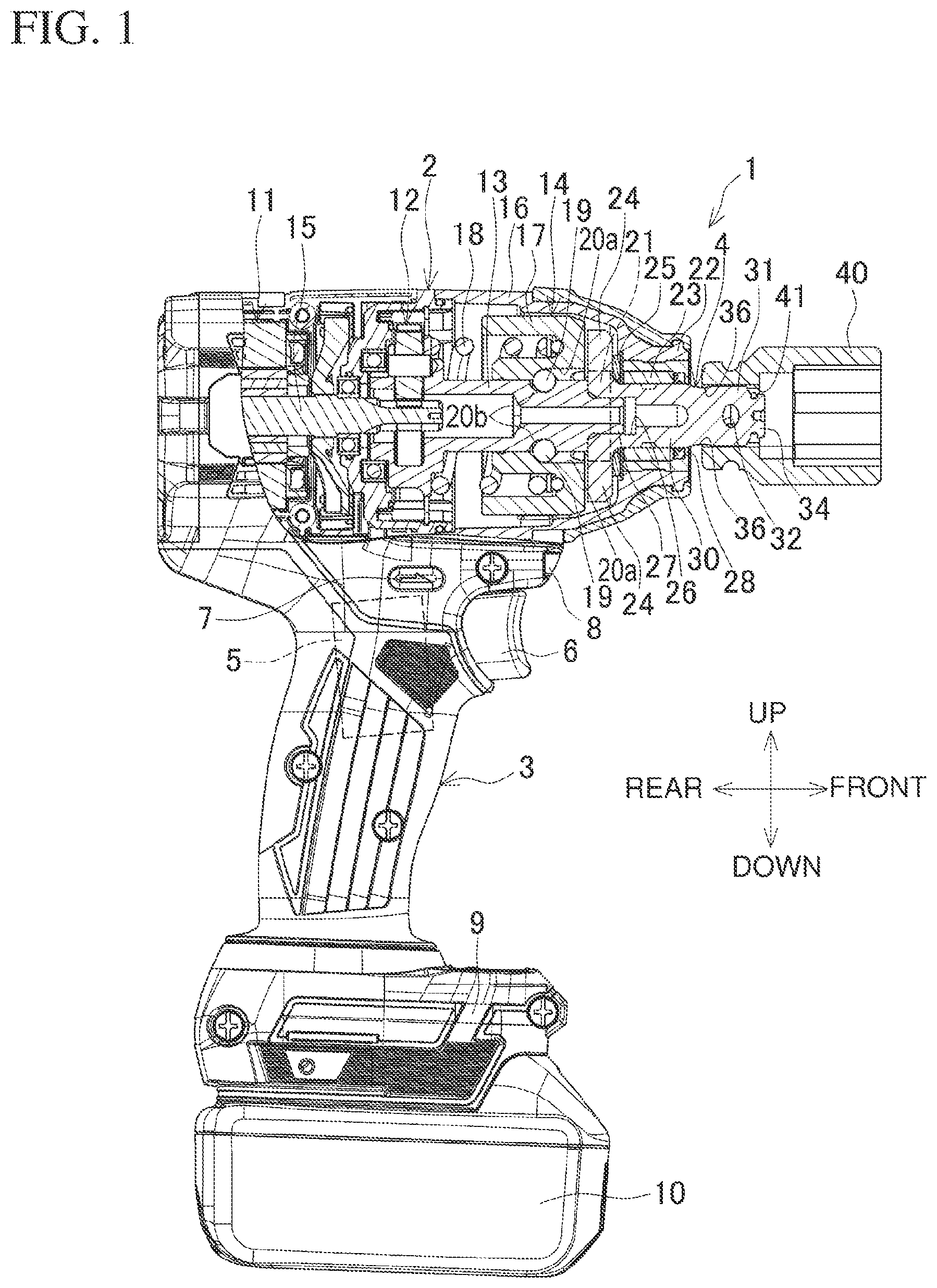 Patent US11780060 Figure 1 – Impact wrench