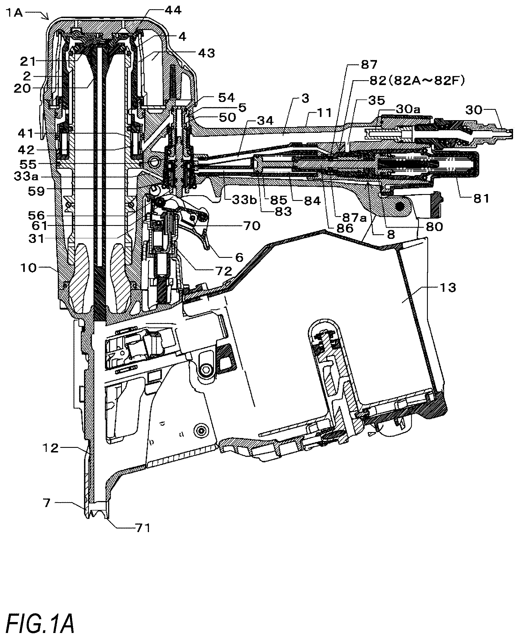 Patent US11780067 — Pneumatic tool — Figure 1