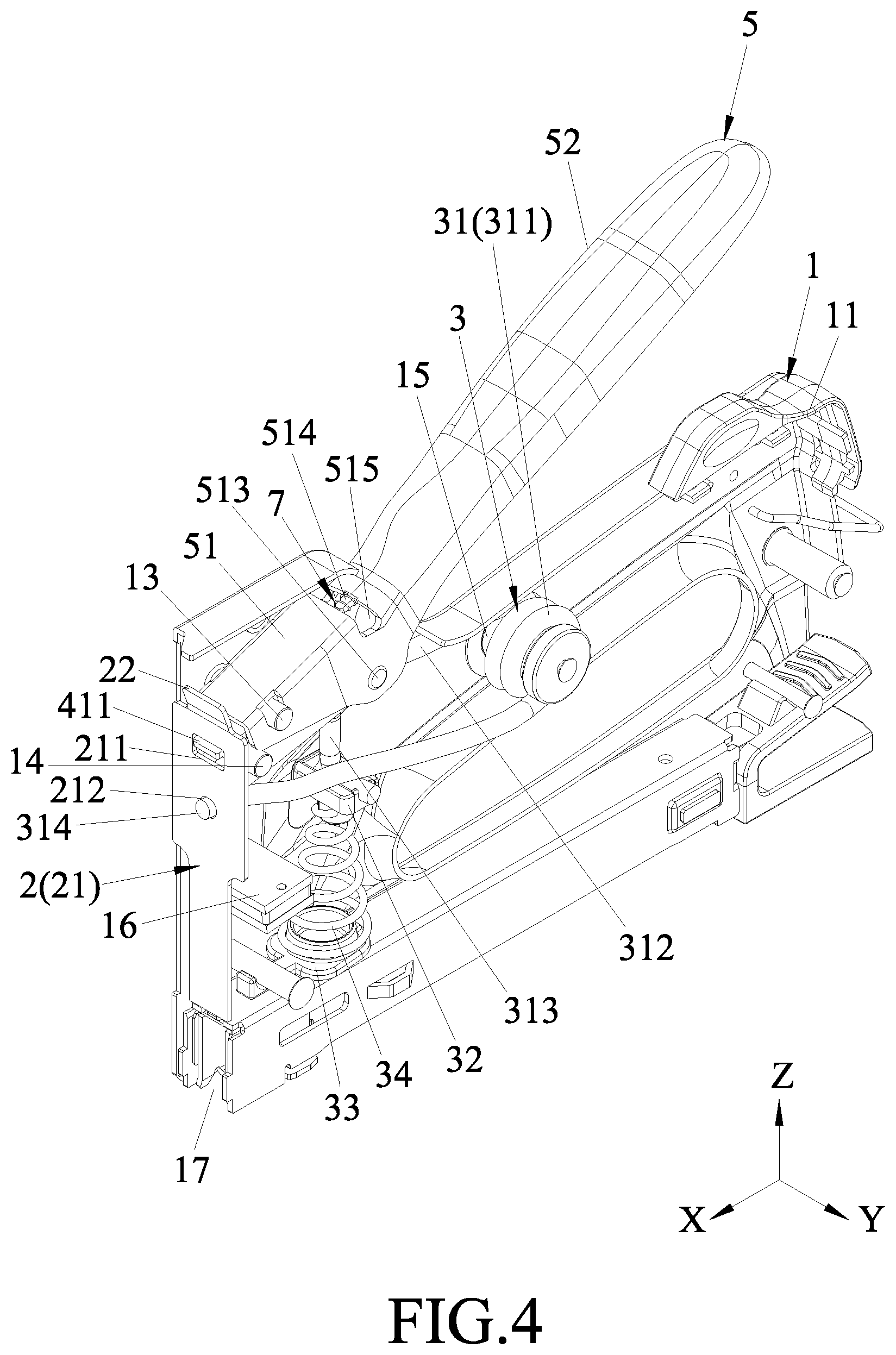 Patent US11780068 Figure 4 – Fastener driving tool