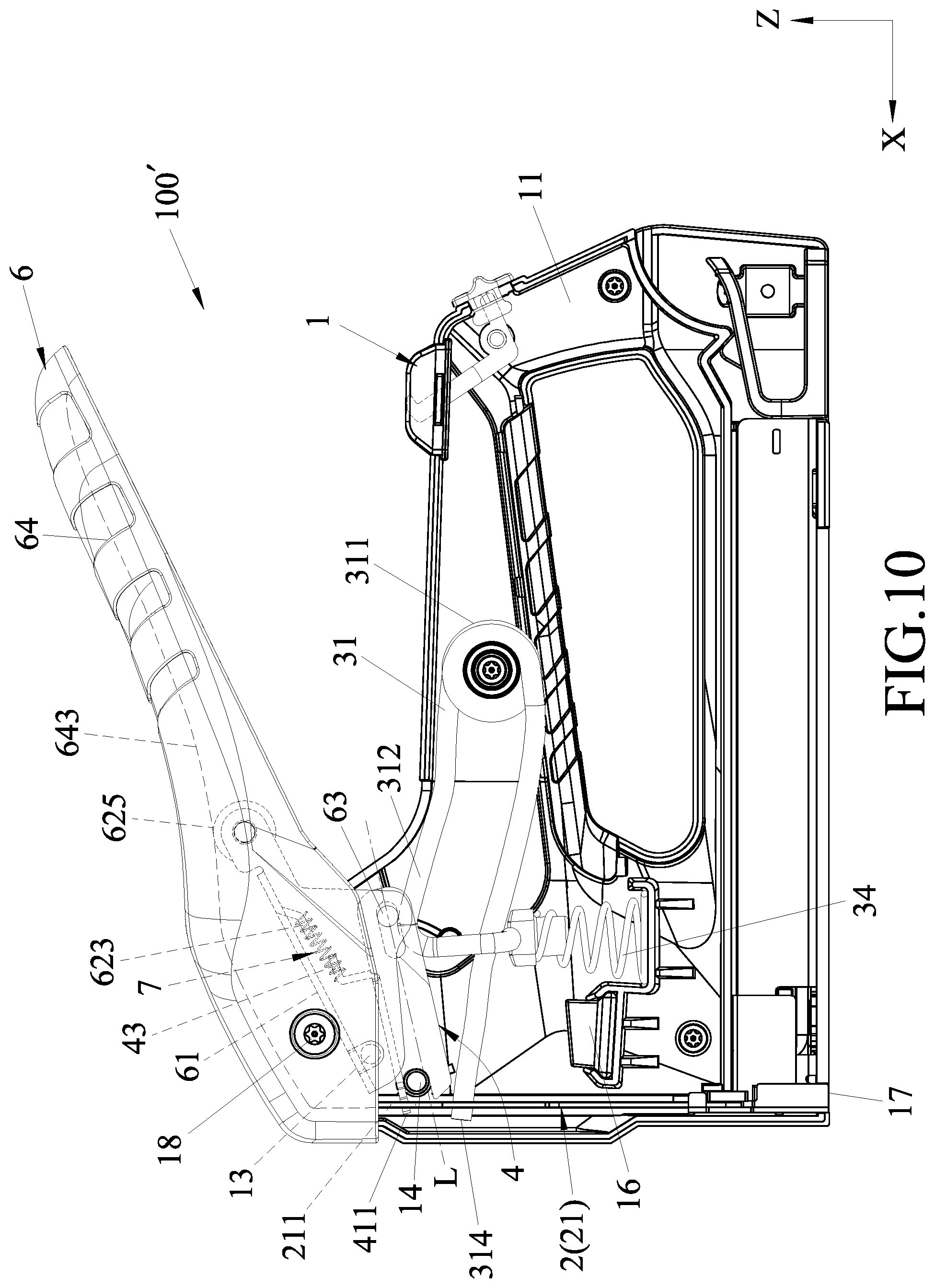Patent US11780068 Figure 10 – Fastener driving tool