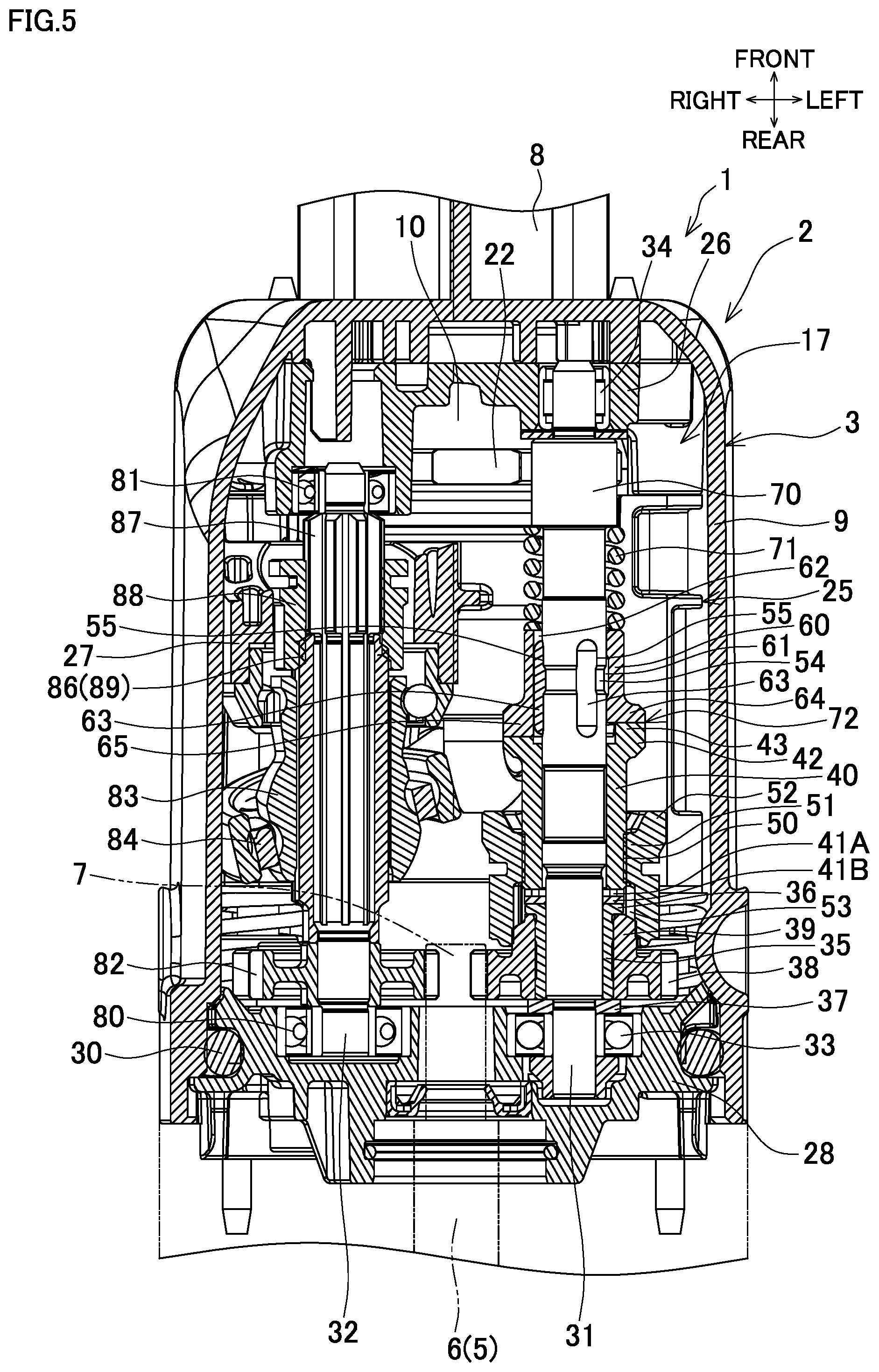 Patent US11780070 Figure 5 – Electric power tool