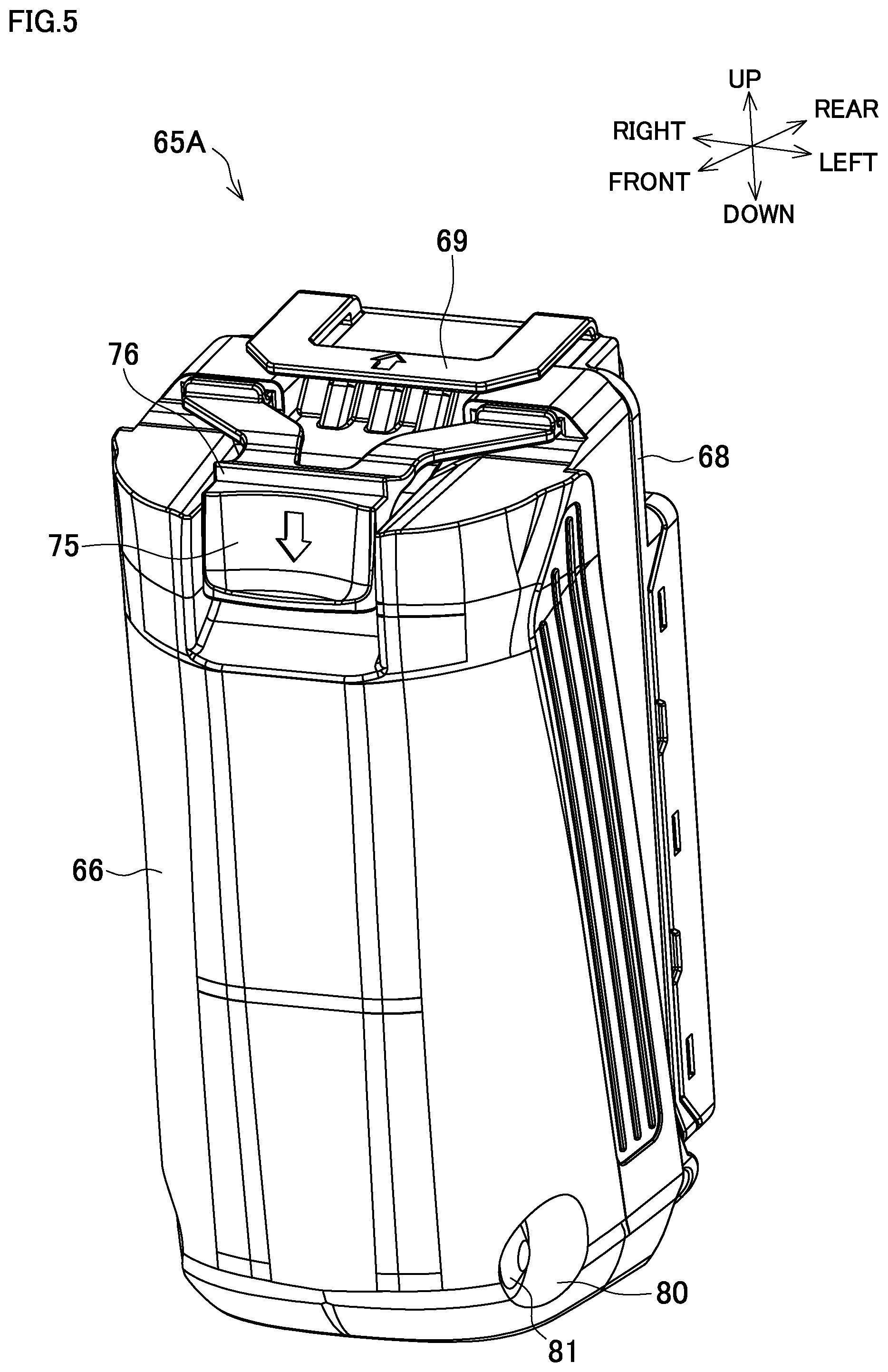 Patent US11780072 Figure 5 – Dust collector for electric power tool and electric power tool