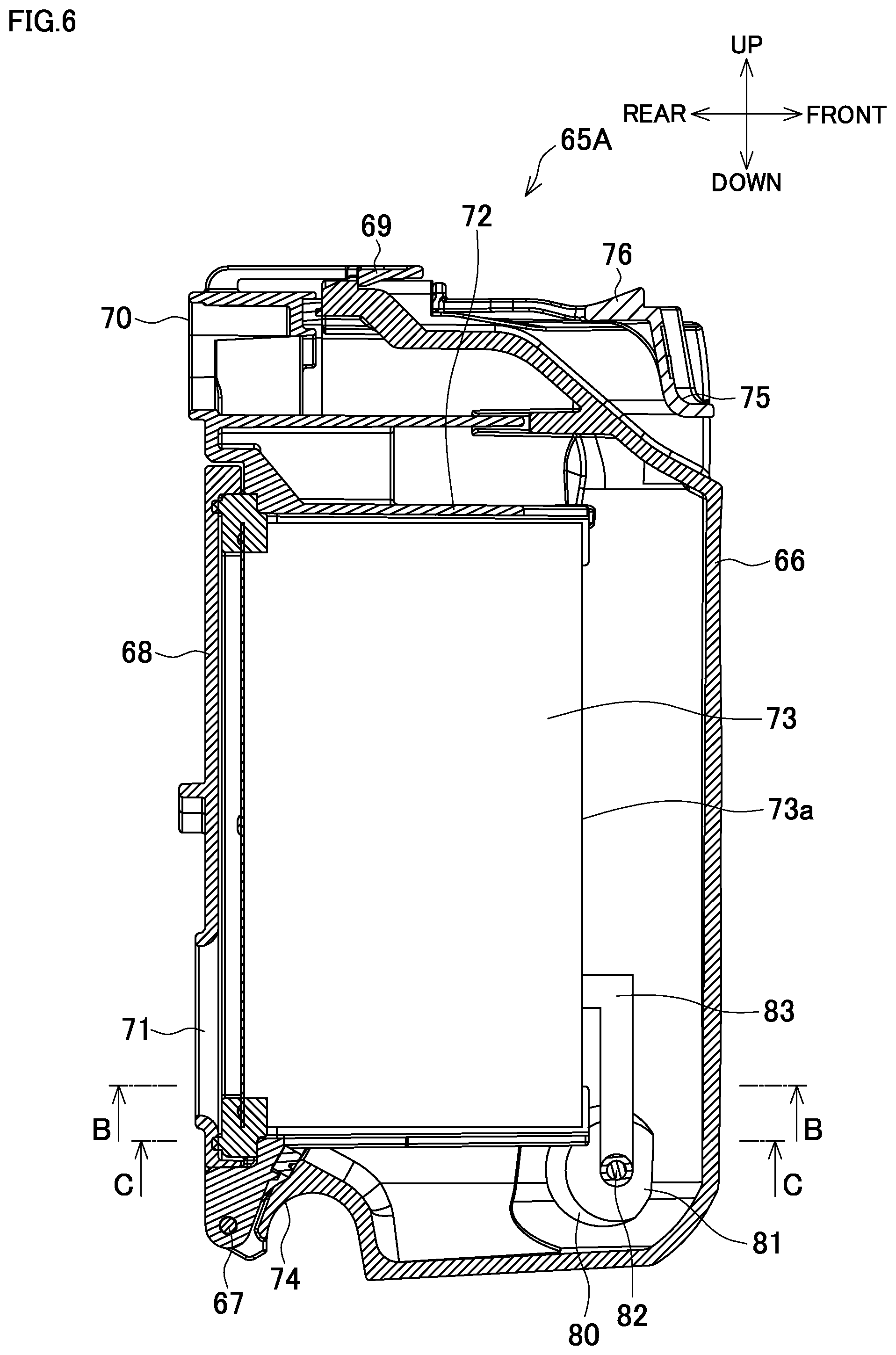 Patent US11780072 Figure 6 – Dust collector for electric power tool and electric power tool