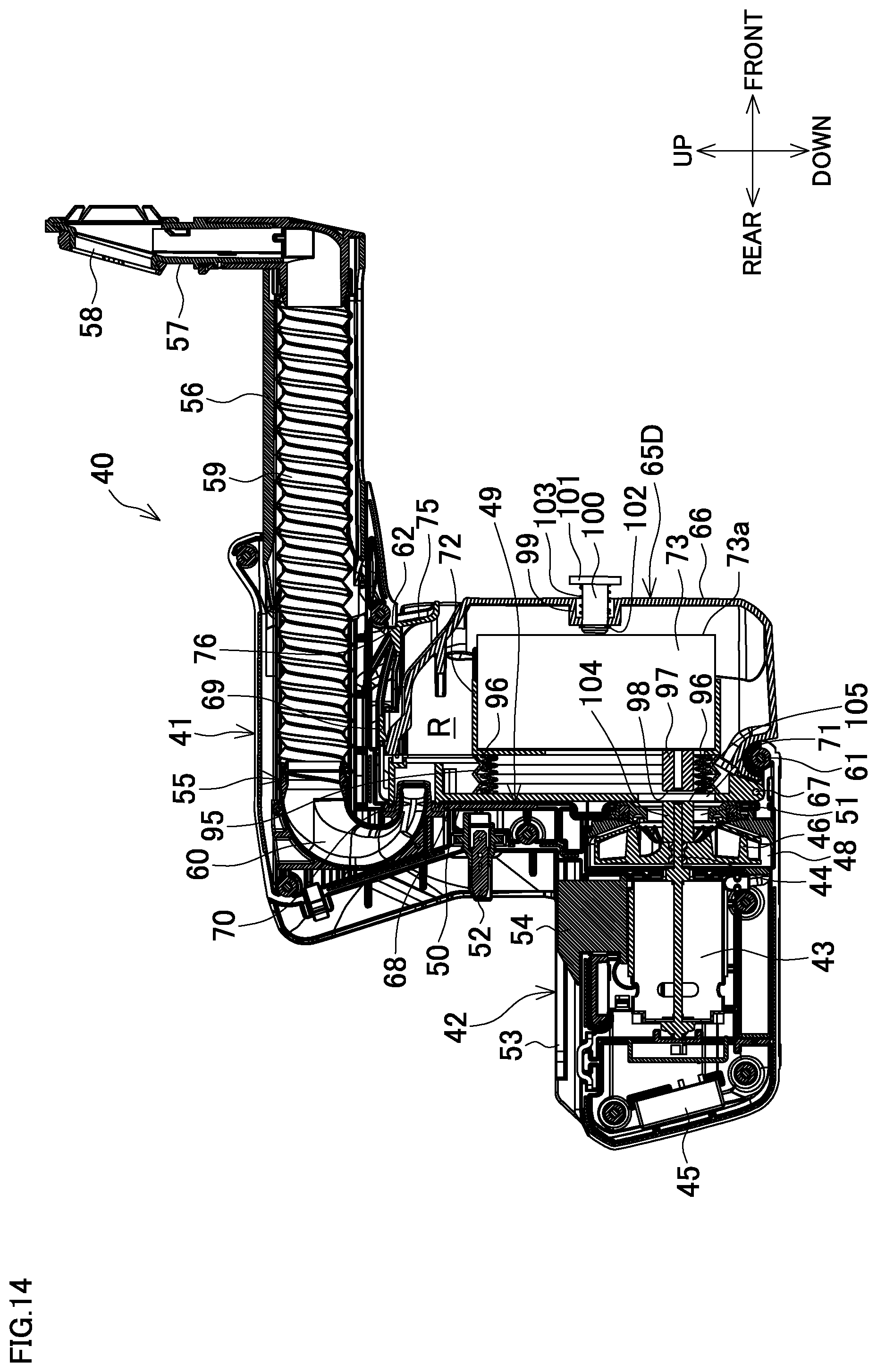 Patent US11780072 Figure 14 – Dust collector for electric power tool and electric power tool