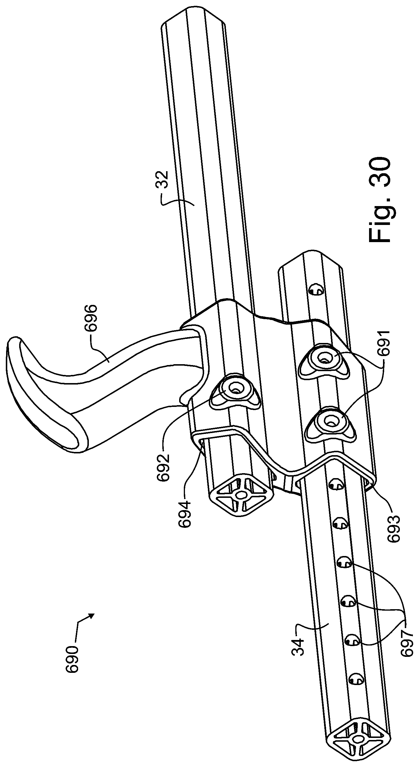 Patent US11780073 Figure 16 – Handle with offset connector