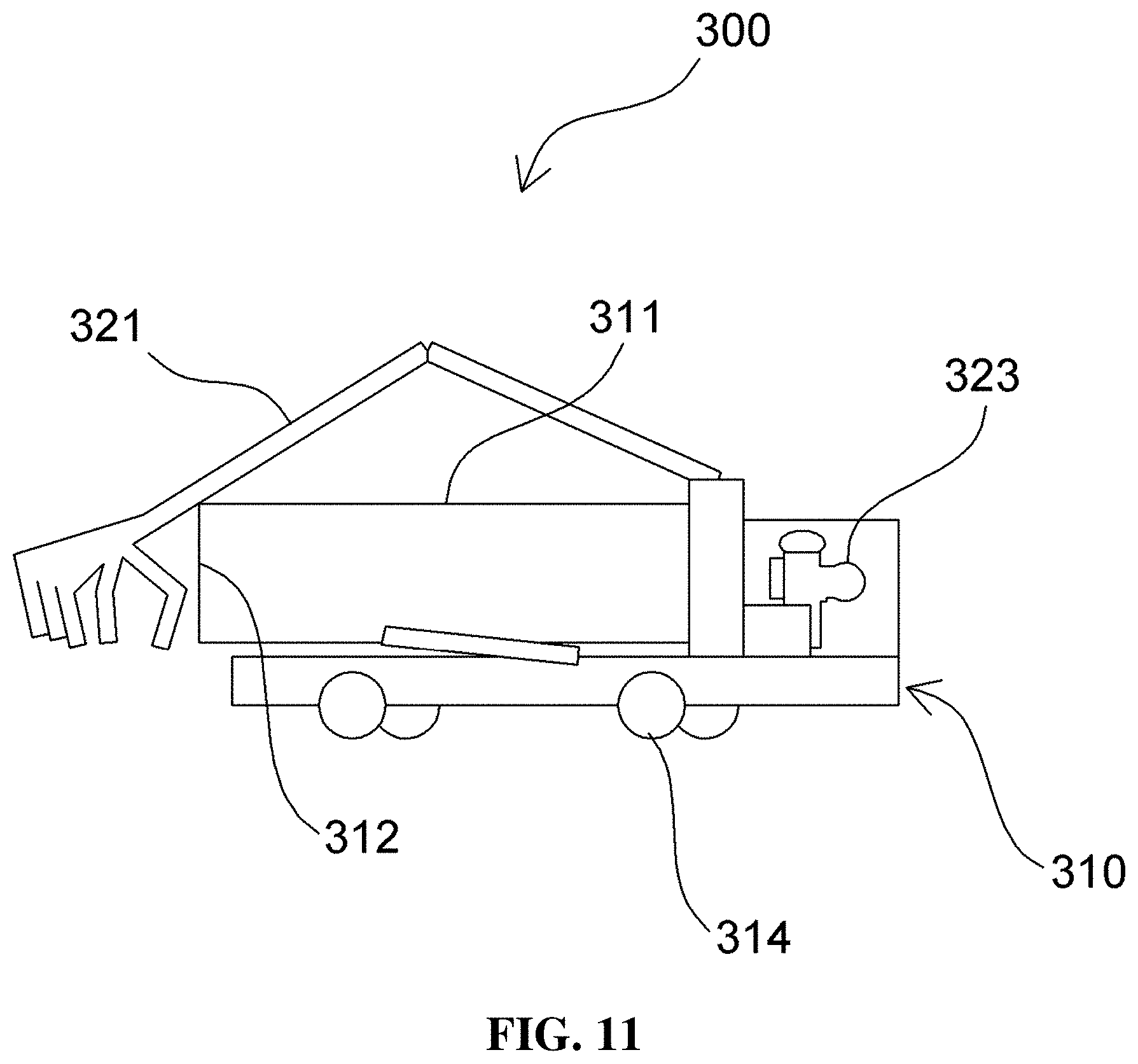 Patent US11780094 Figure 11 – AI integrated system for optimizing waste management by self-guided robot